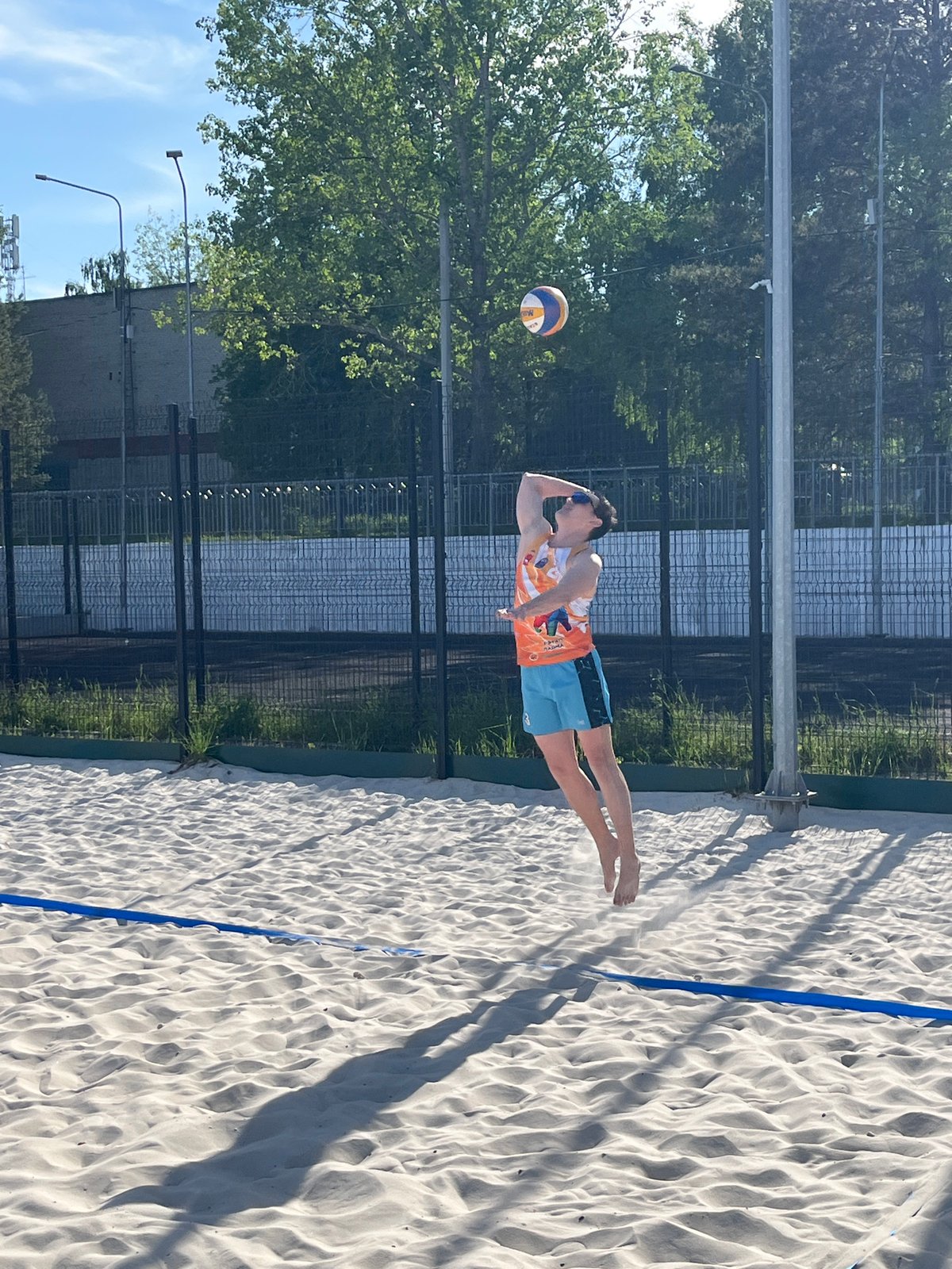 Beach volleyball game documented by witnesses in Chaikovsky, Russia