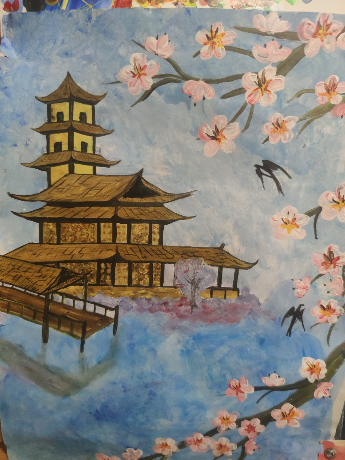 A mixed-style art collection spanning portraits, landscapes, and abstracts.