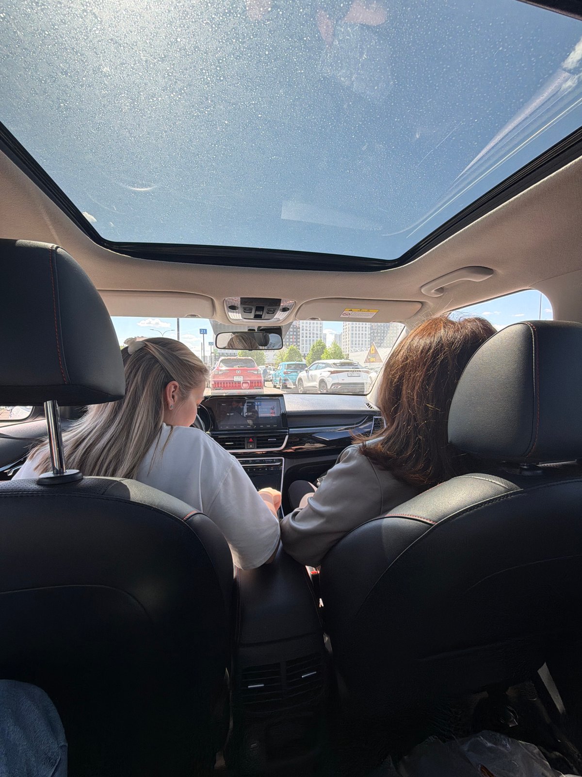 Two passengers observed in vehicle interior in Krasnoyarsk