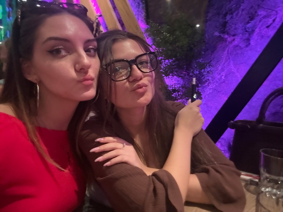 Two women pose for photo at Sofia restaurant