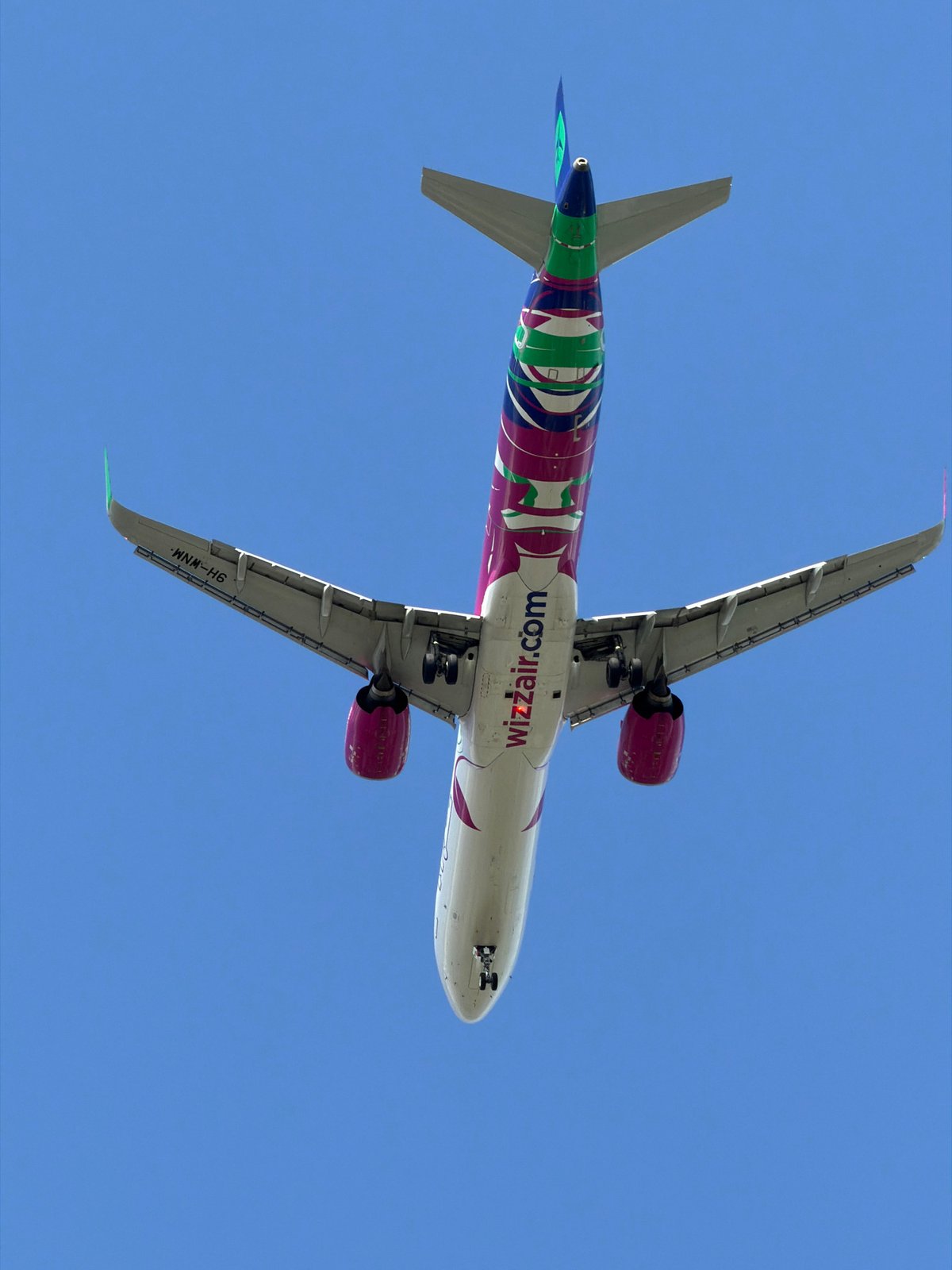 Planes spotted on approach to Burgas Airport, clear summer day