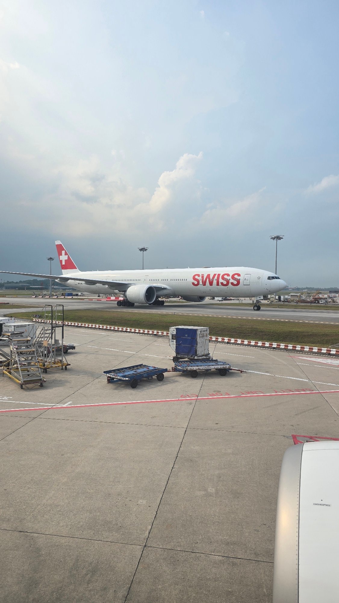 Morning aircraft operations at Singapore airport captured by witness