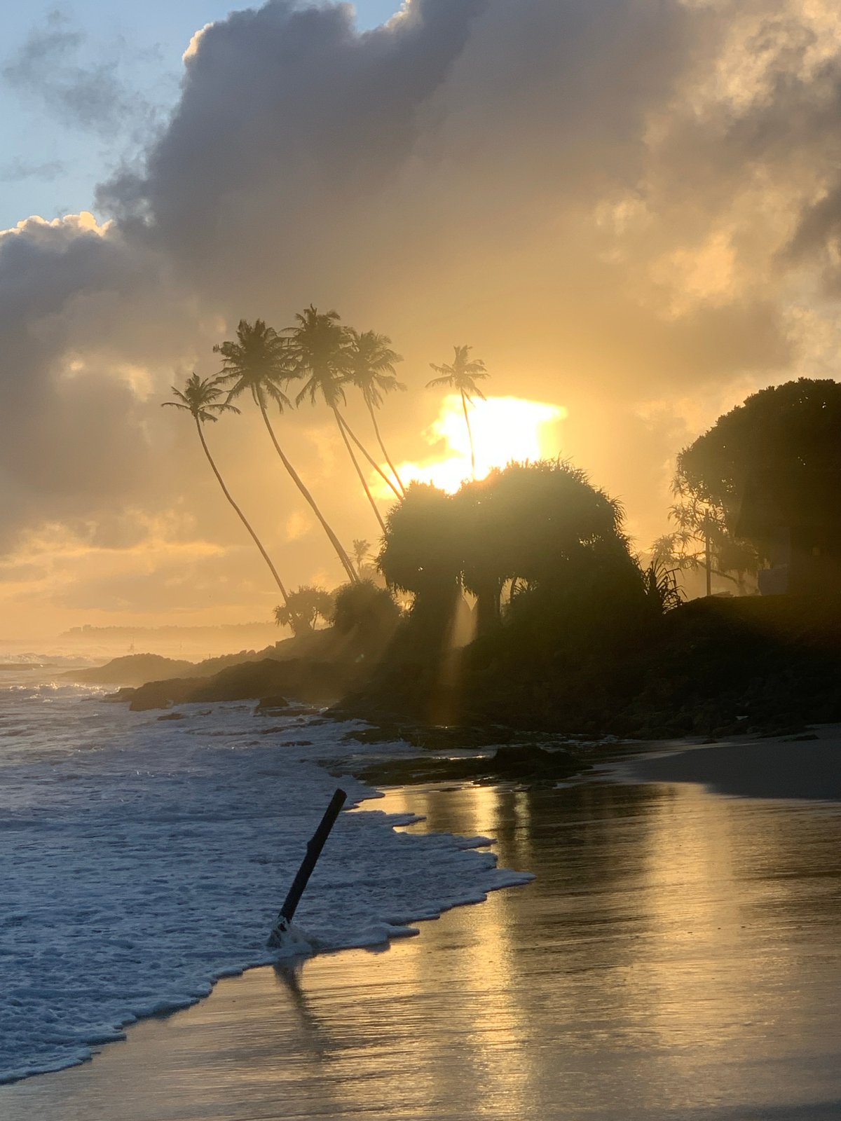 Sunset Beach Scenes Captured Along Sri Lankan Coastline