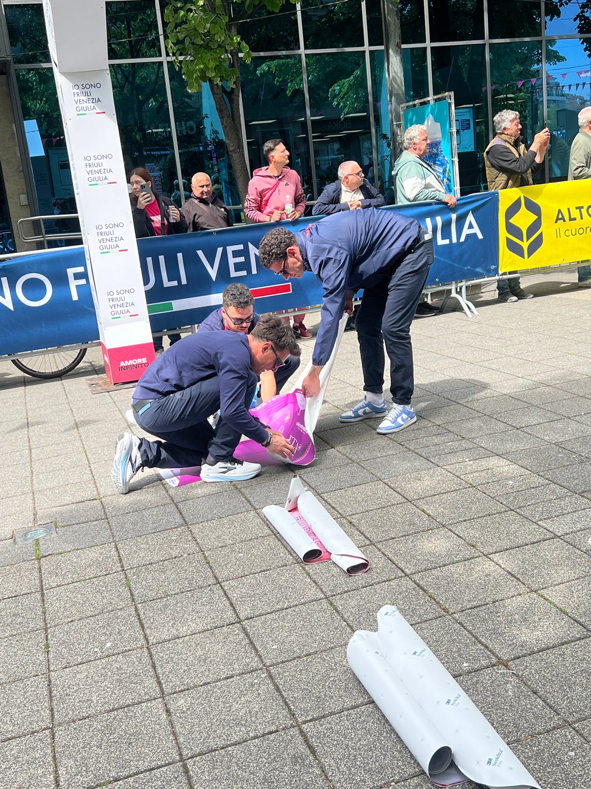 Giro d'Italia event setup underway in Burgas, Bulgaria