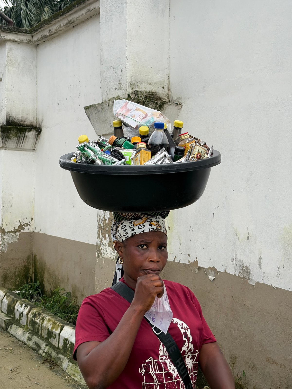 Street life and skies over Igboefon on a cloudy morning