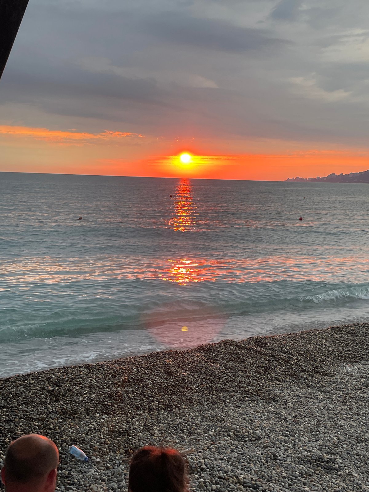 Black Sea sunset from a Khostinskiy beach in Sochi