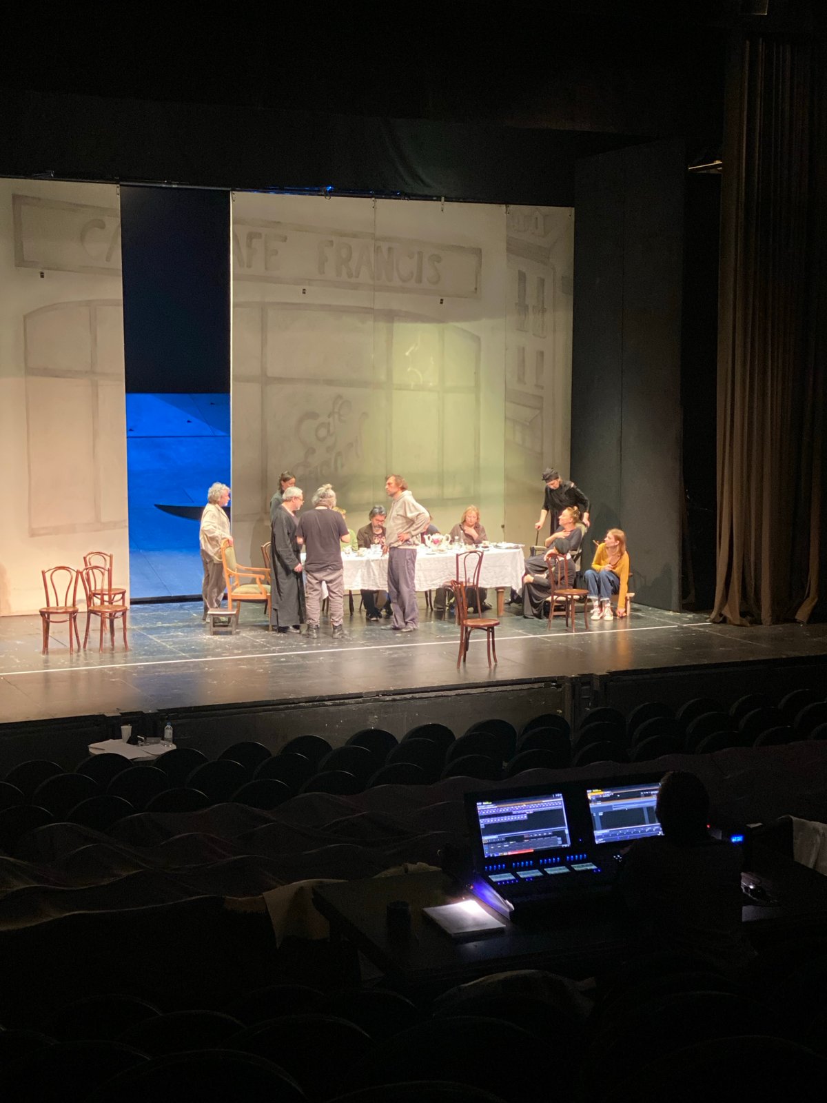 Theater production staged at Cafe Francis in Khimki