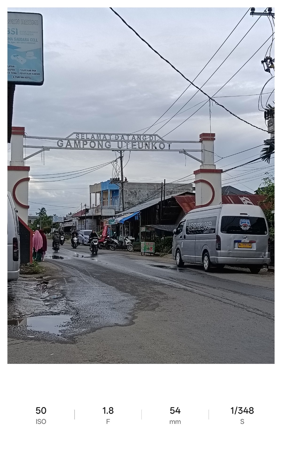 Early morning documentation of street scenes in Lhokseumawe neighborhood
