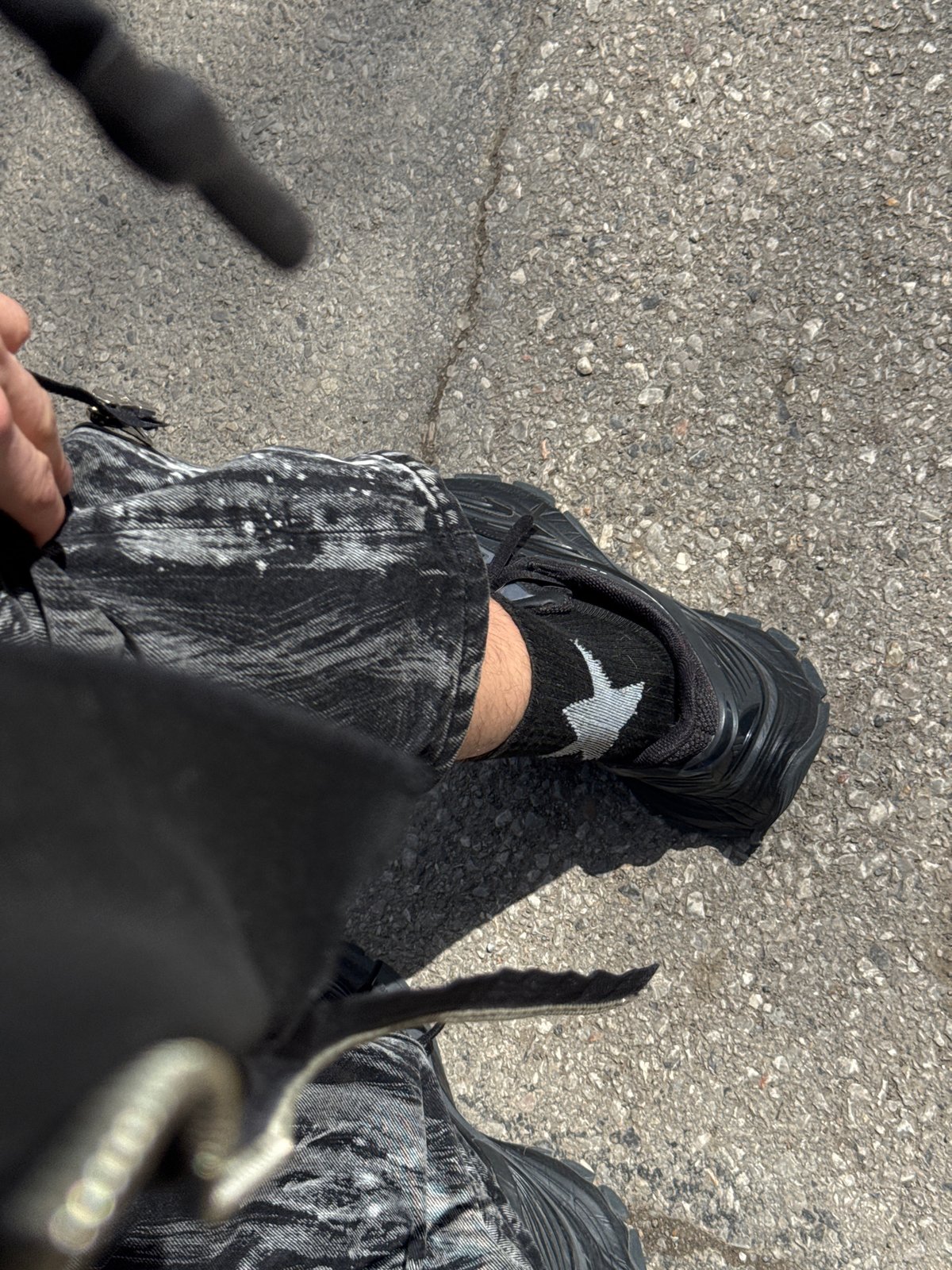 Cyclist spotted wearing distinctive star-pattern socks in Sofia