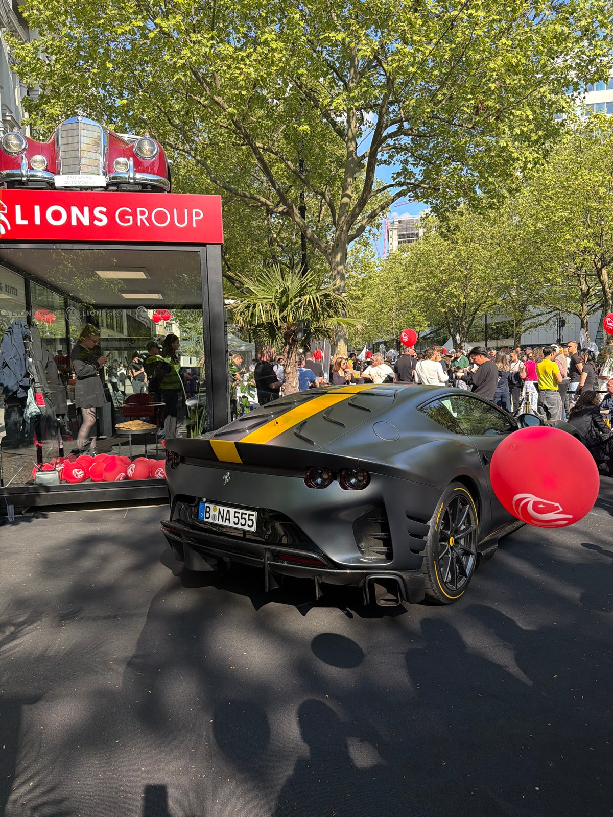 Sports car displayed at public event in Berlin