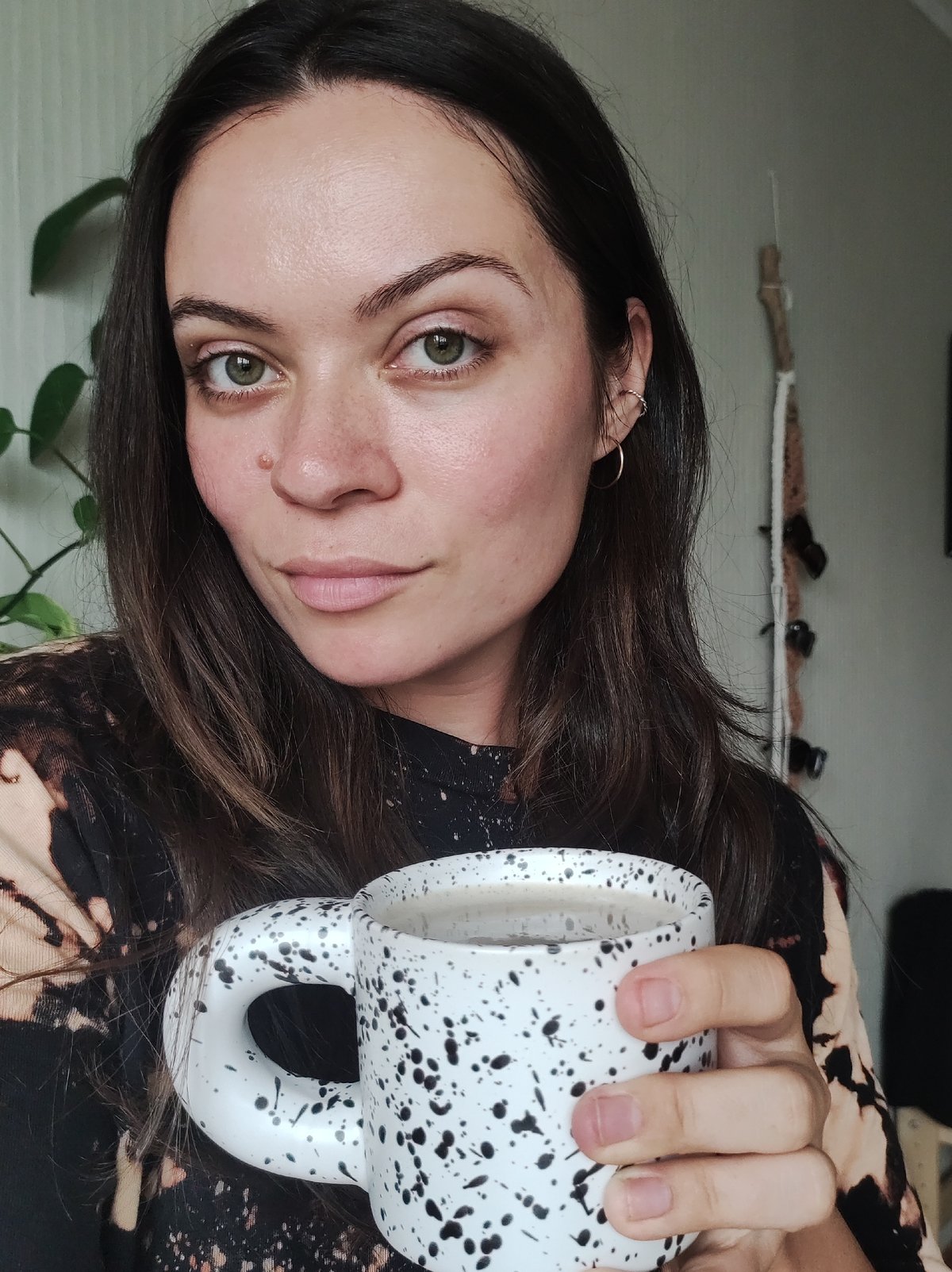 Morning drink, up close, in Chaikovsky