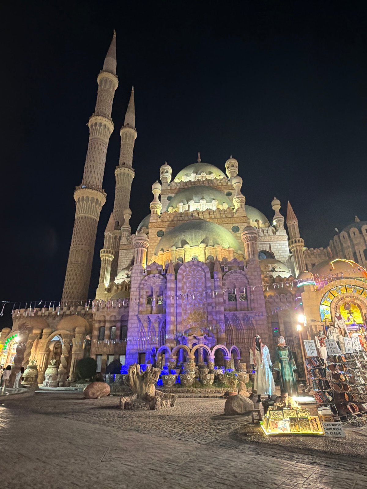 Tourists explore illuminated Old Market district in Sharm El Sheikh