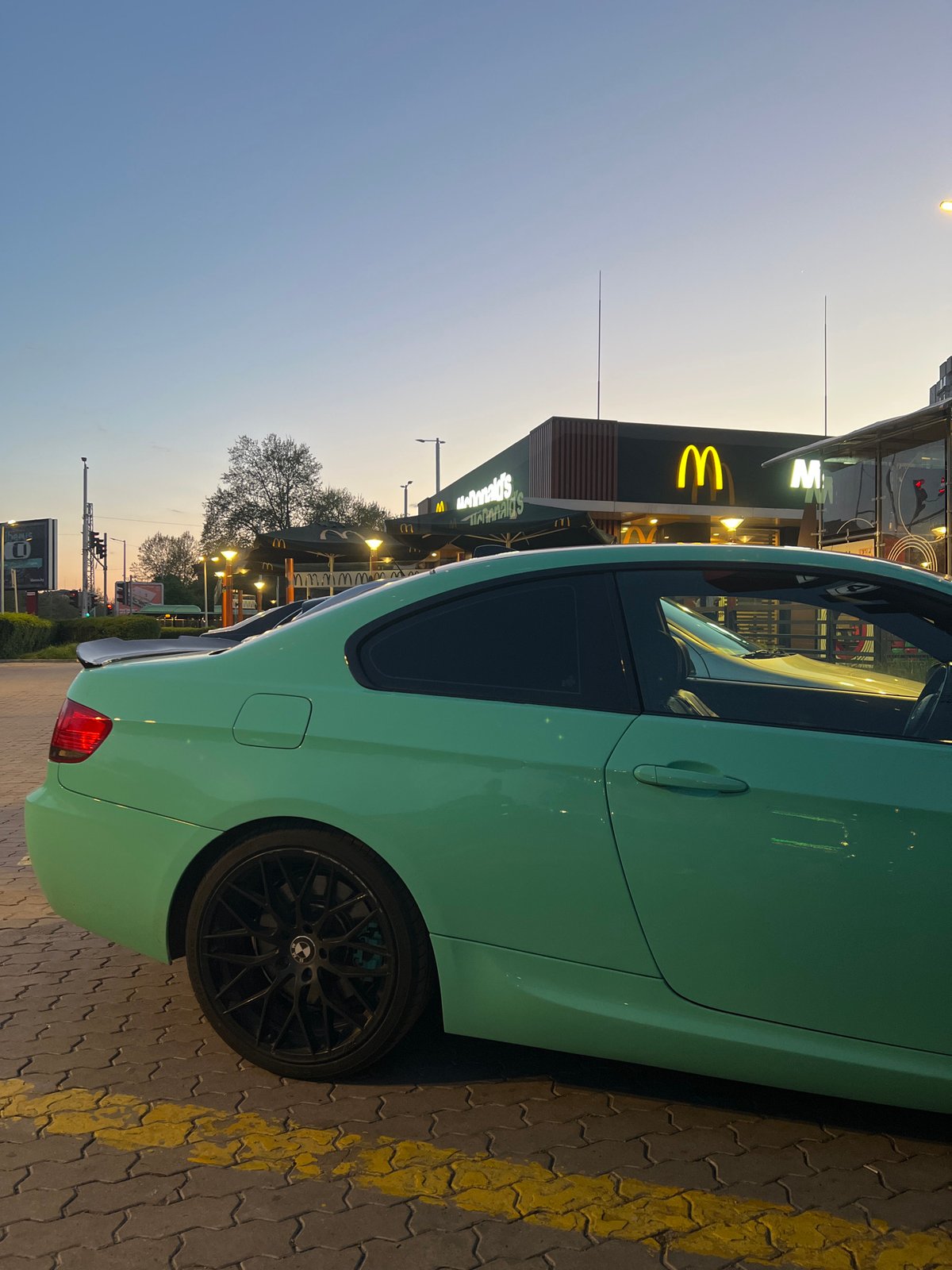 Evening scenes documented at McDonald's in Plovdiv, Bulgaria