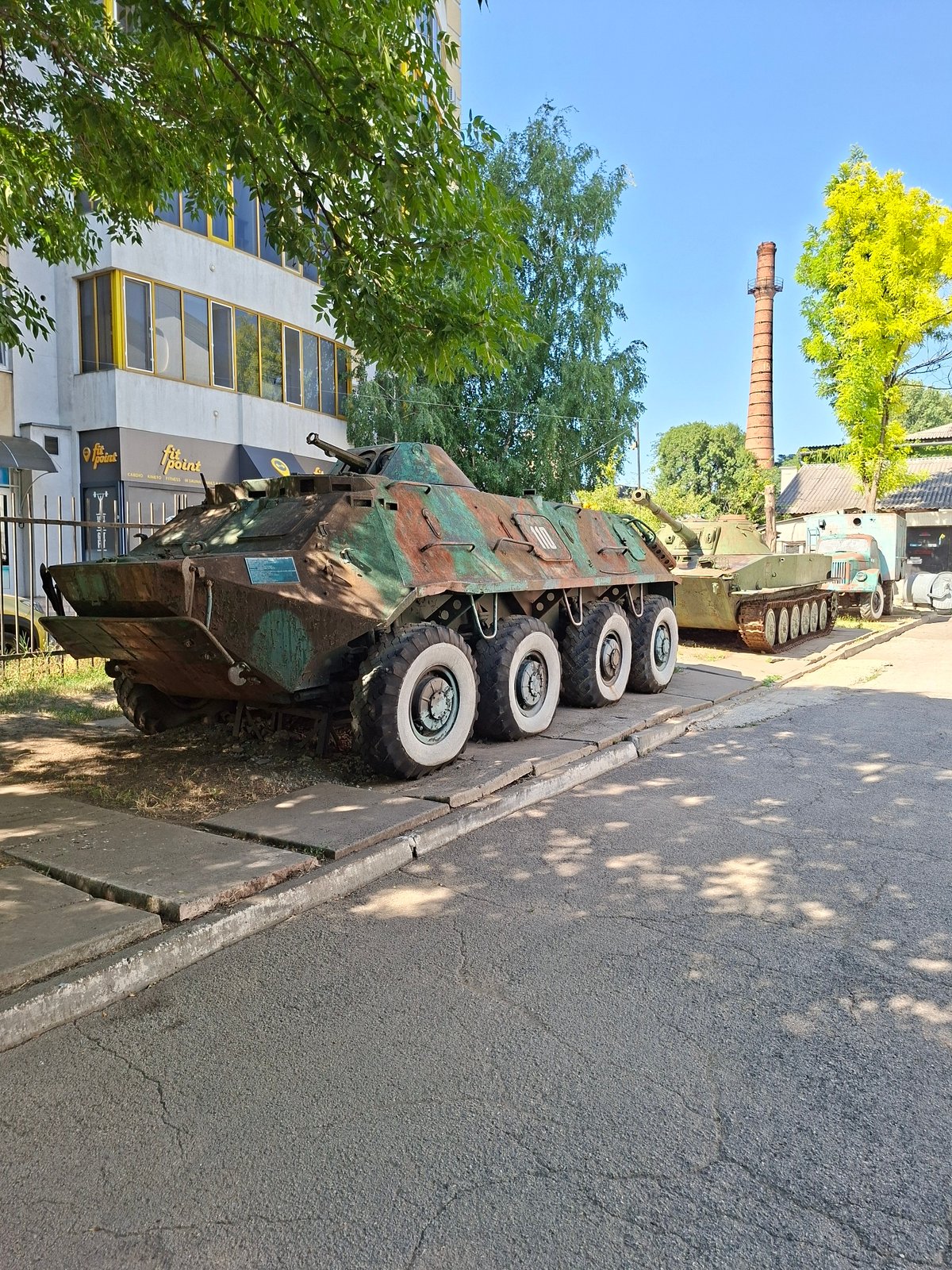 Soviet-era military hardware on outdoor display in Chișinău