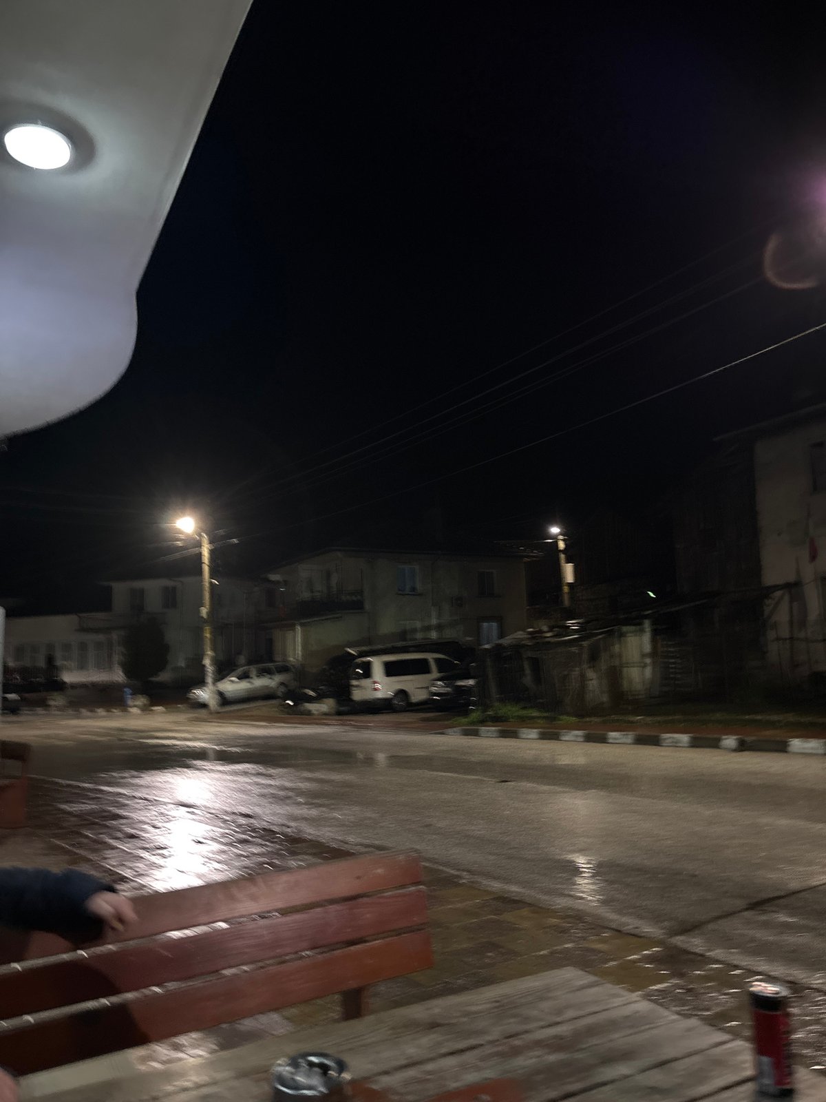 Evening street scene and TV viewing in Grohotno Bulgaria