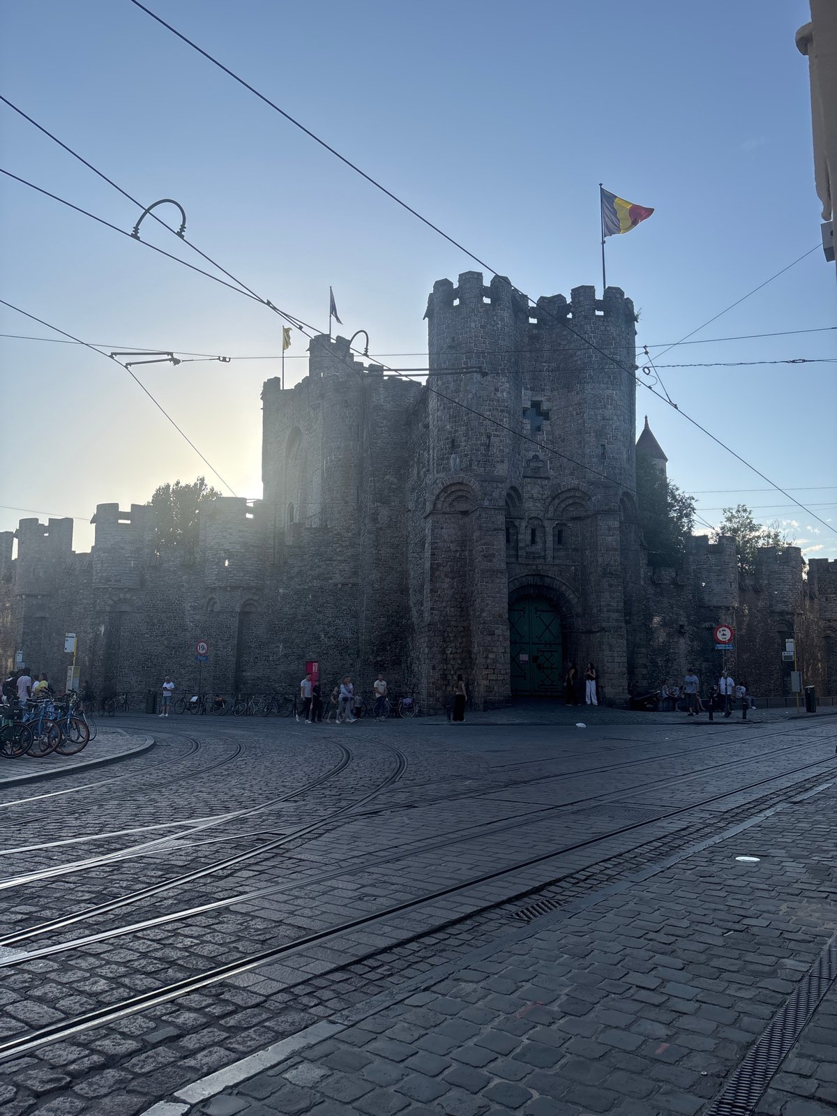 Sunny afternoon along Ghent's medieval streets and castle