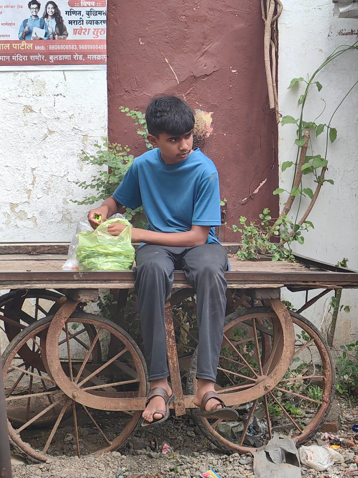 Morning street life in Datala, India