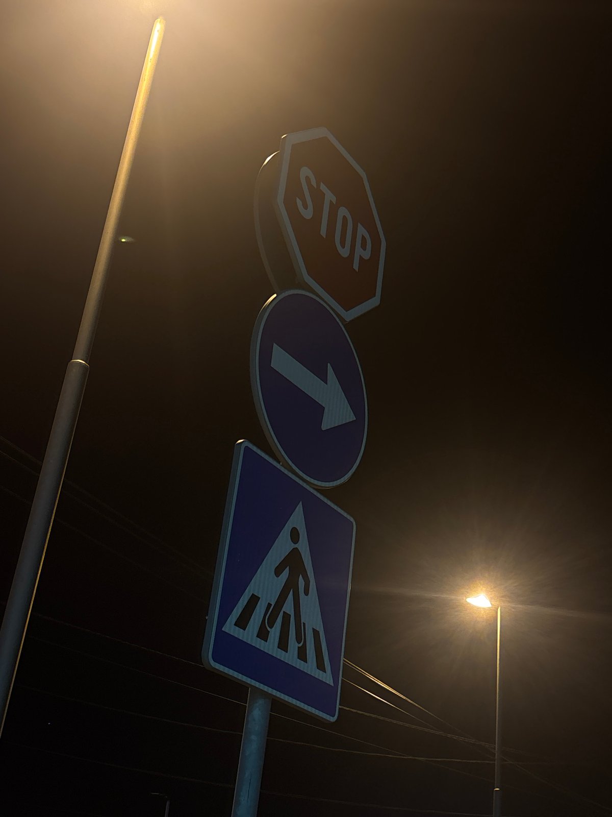 Nighttime urban documentation captured in Belgrade streets