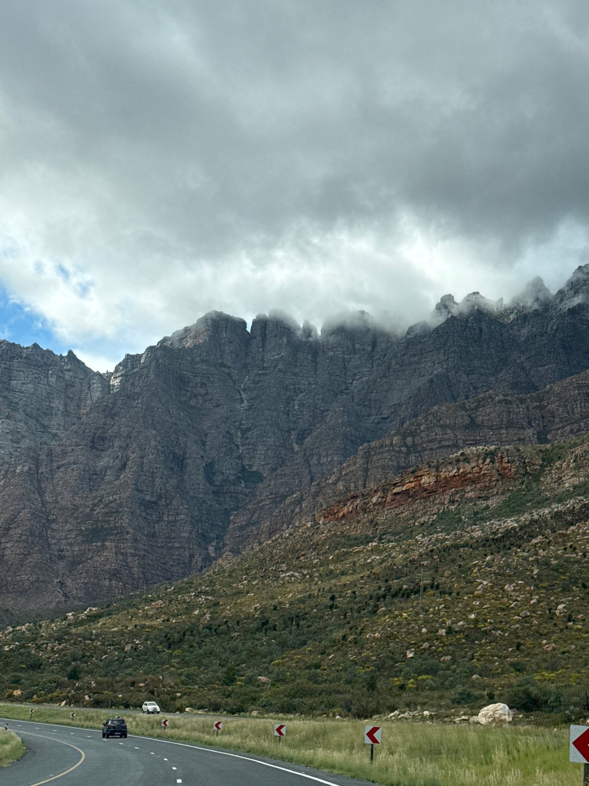 Overcast skies observed over Drakenstein mountains, South Africa