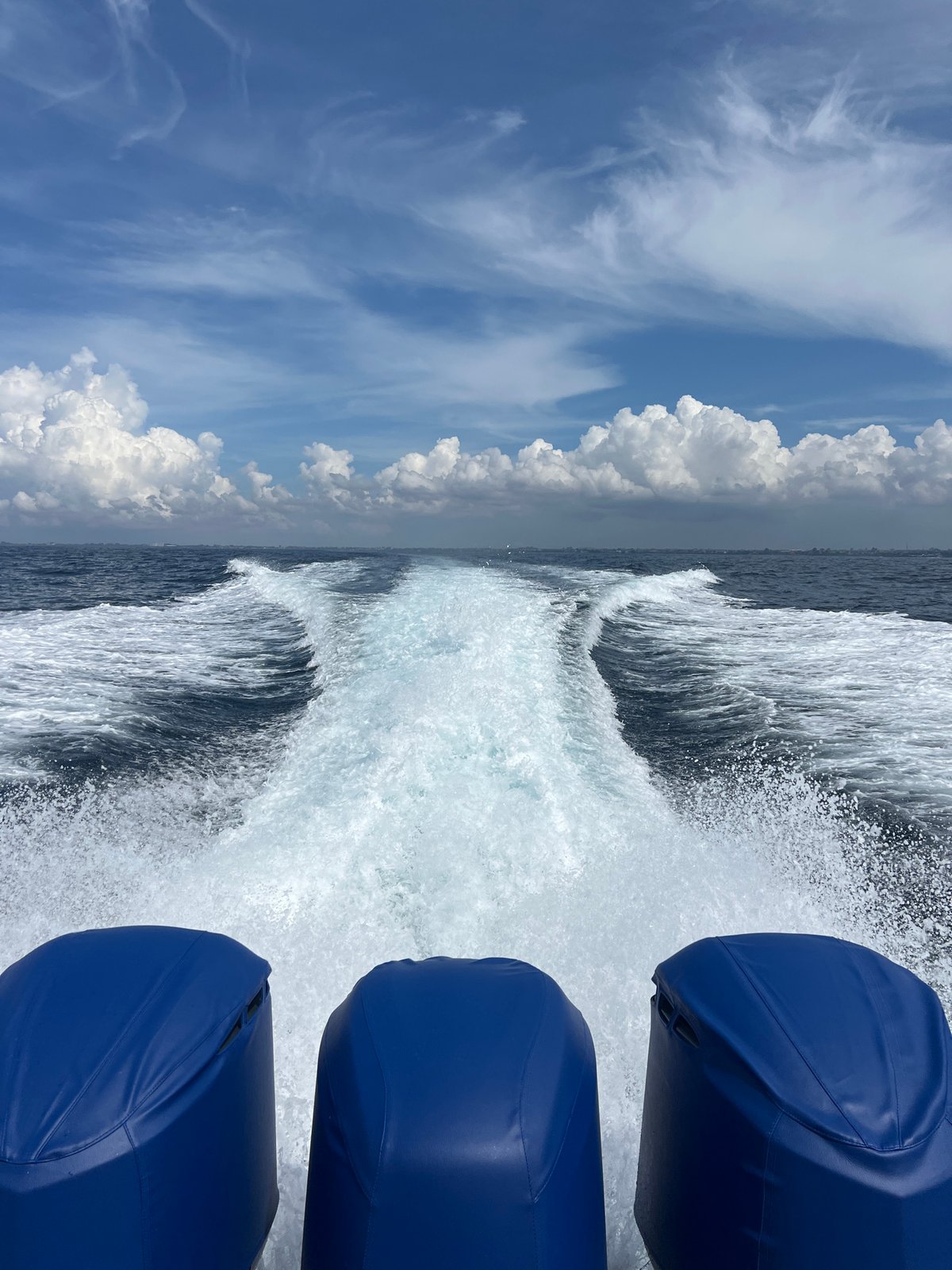 High-speed boat journey recorded from stern in Indonesian waters