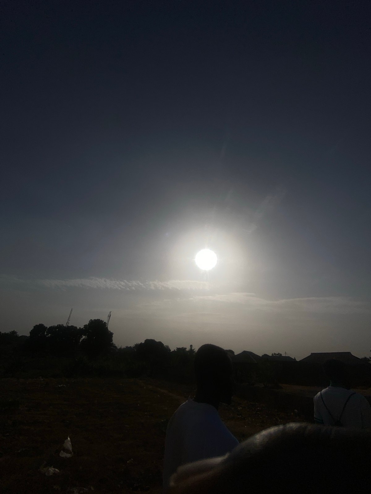 Bright sun photographed in hazy Narayi sky