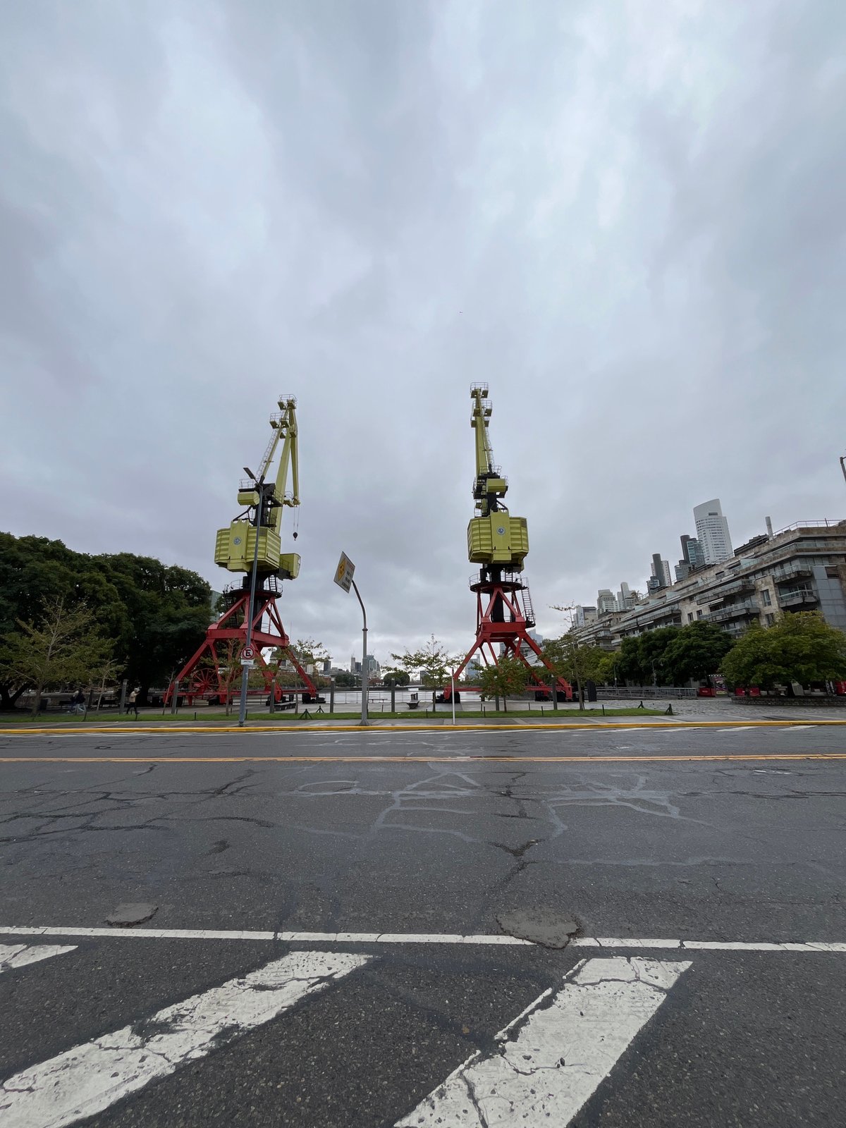 Construction cranes spotted at Puerto Madero, Buenos Aires