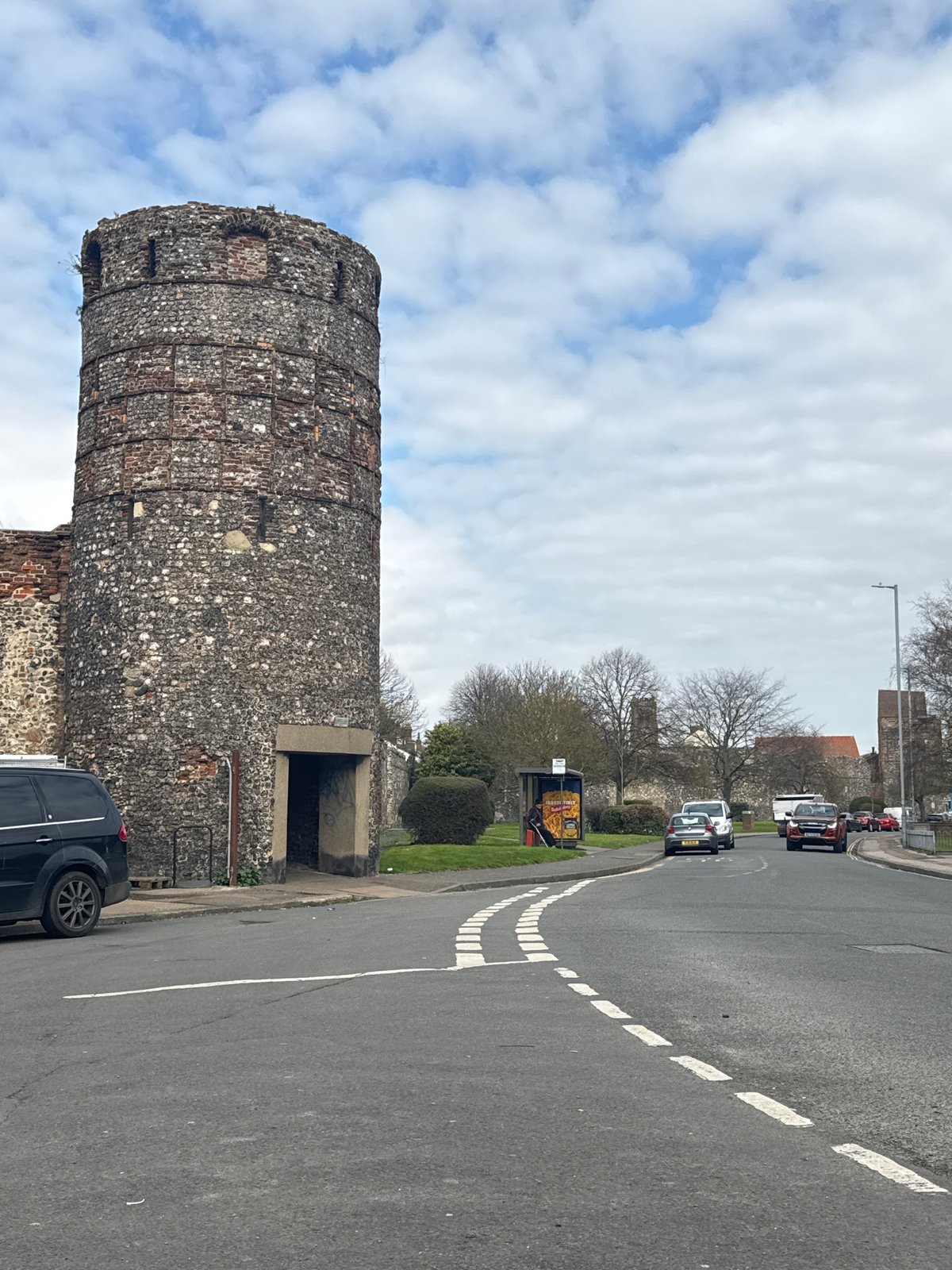 Historical stone tower documented in Gorleston-on-Sea