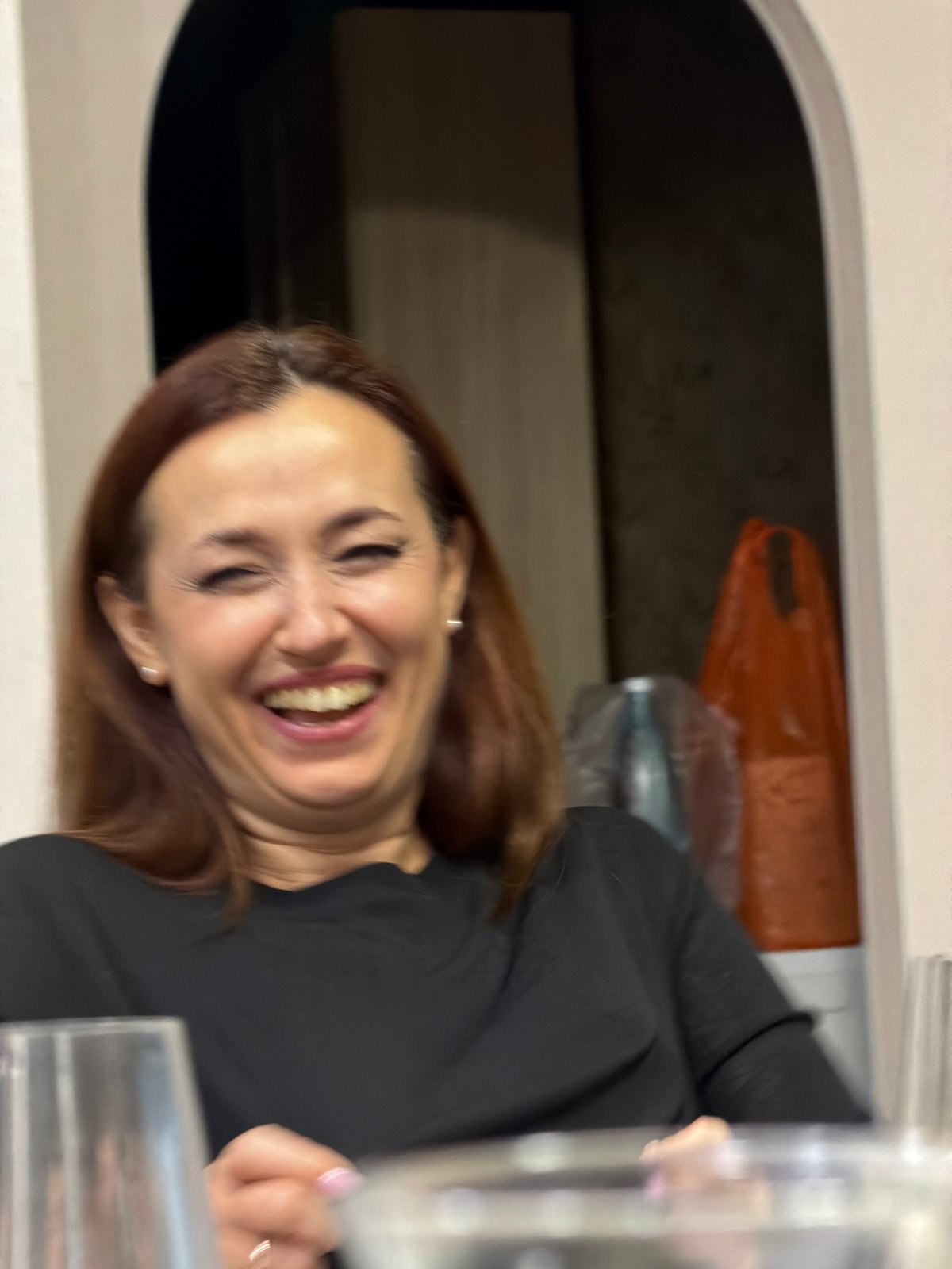 Two women take playful selfies in Chaikovsky, Russia