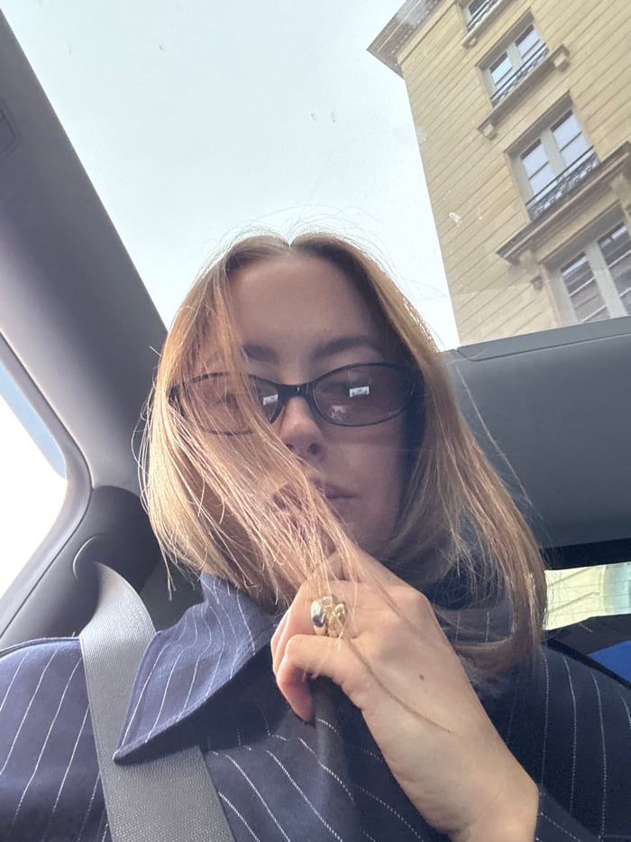 Woman travels through Paris streets in brief morning journey