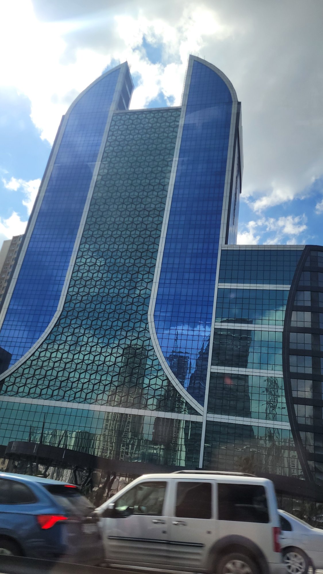 Modern glass skyscraper documented in Esenyurt, Turkey