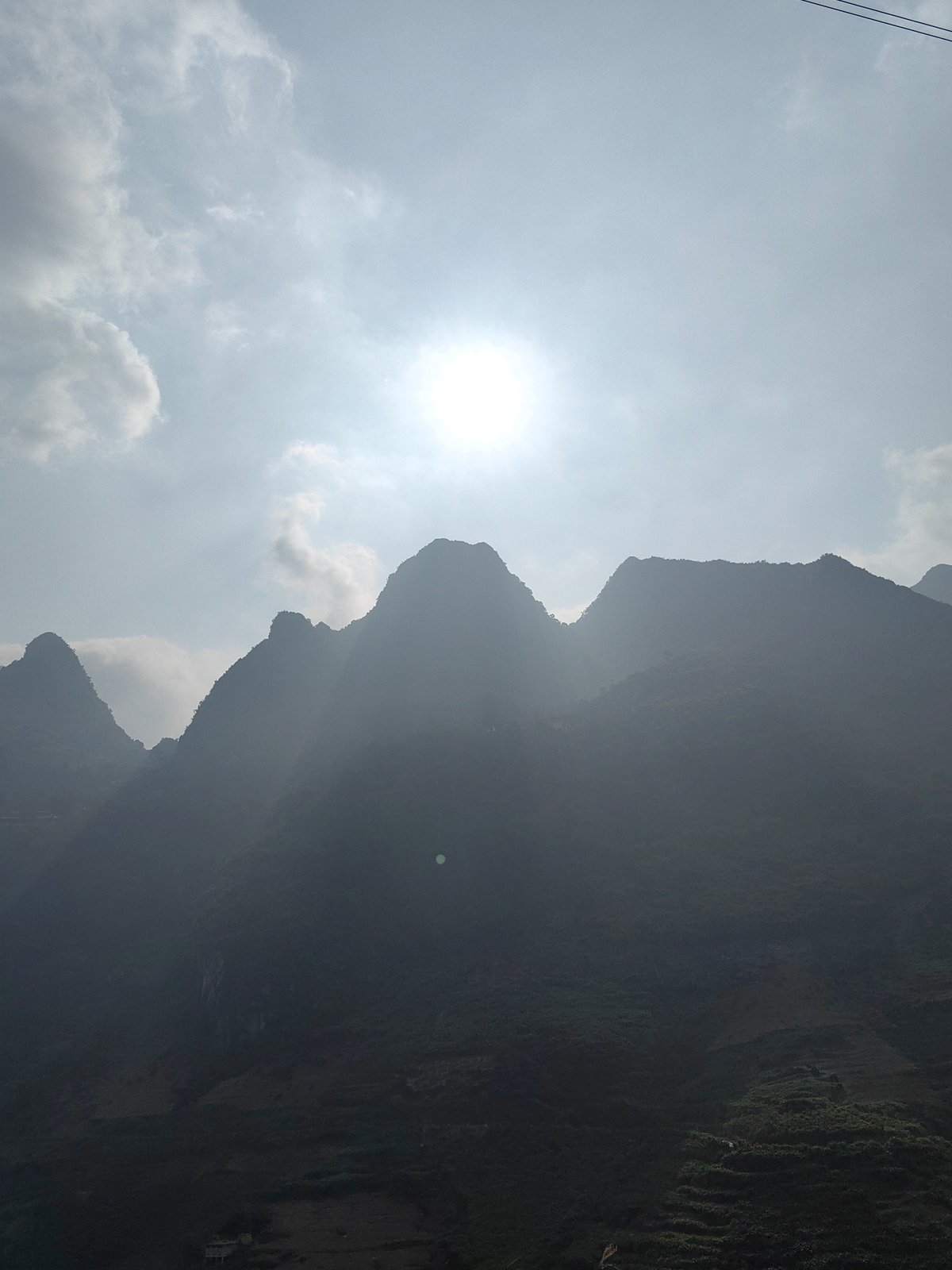 Scenic mountain landscape and winding road captured in Vietnam
