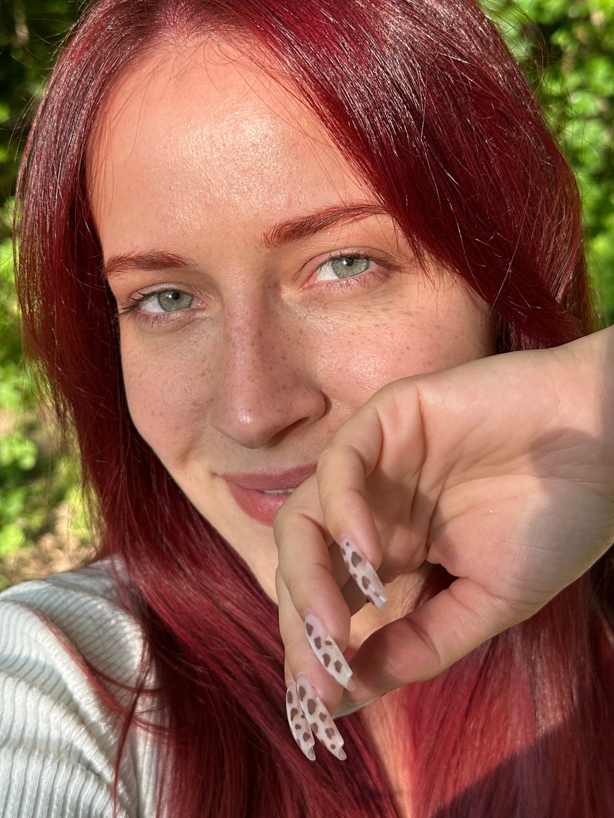Portrait of auburn-haired woman captured in Moscow