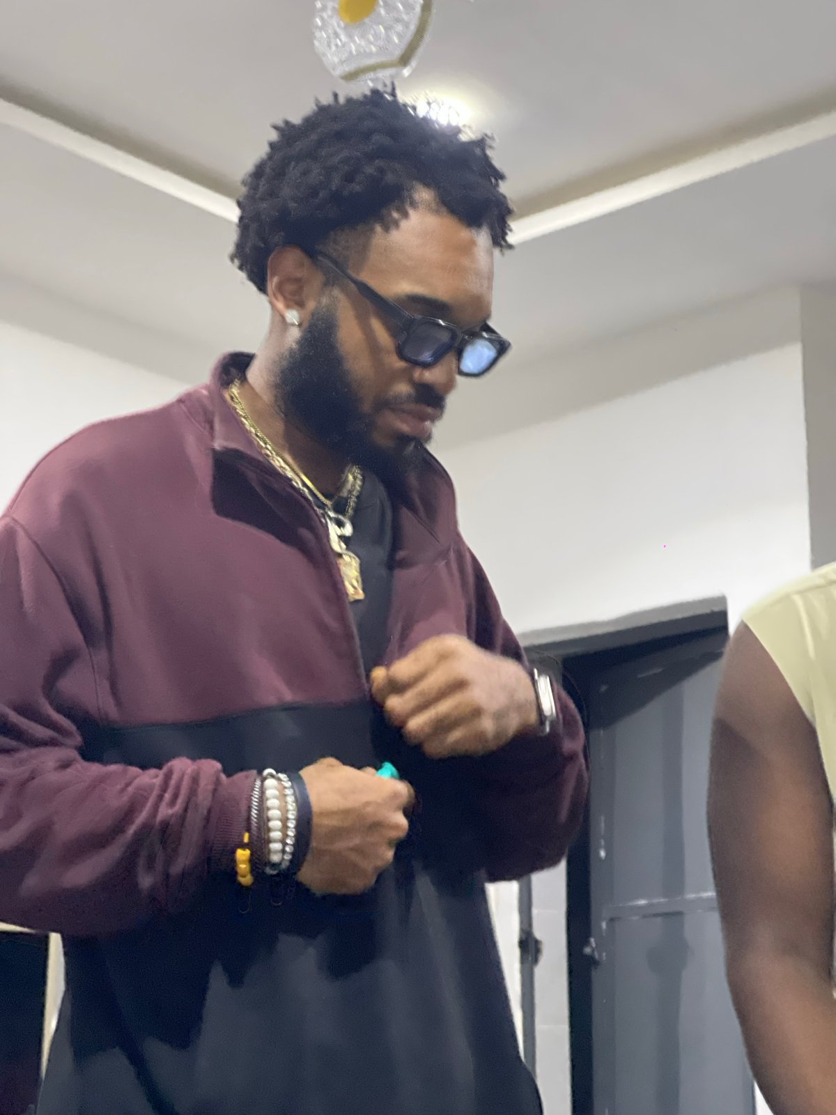 Indoor hangout in Abuja with balloons and casual vibes