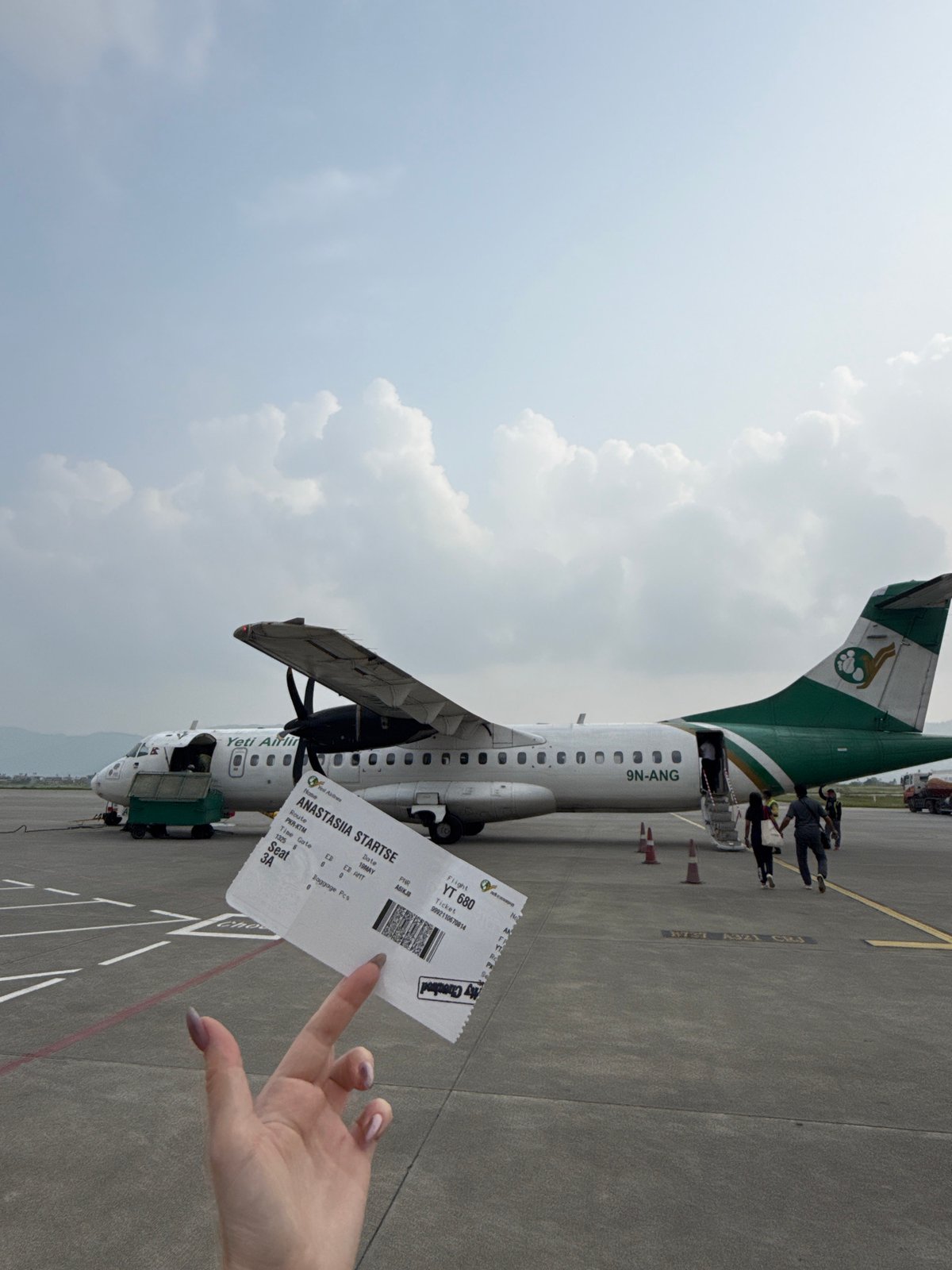 Traveler spotted with local kombucha at Pokhara Airport