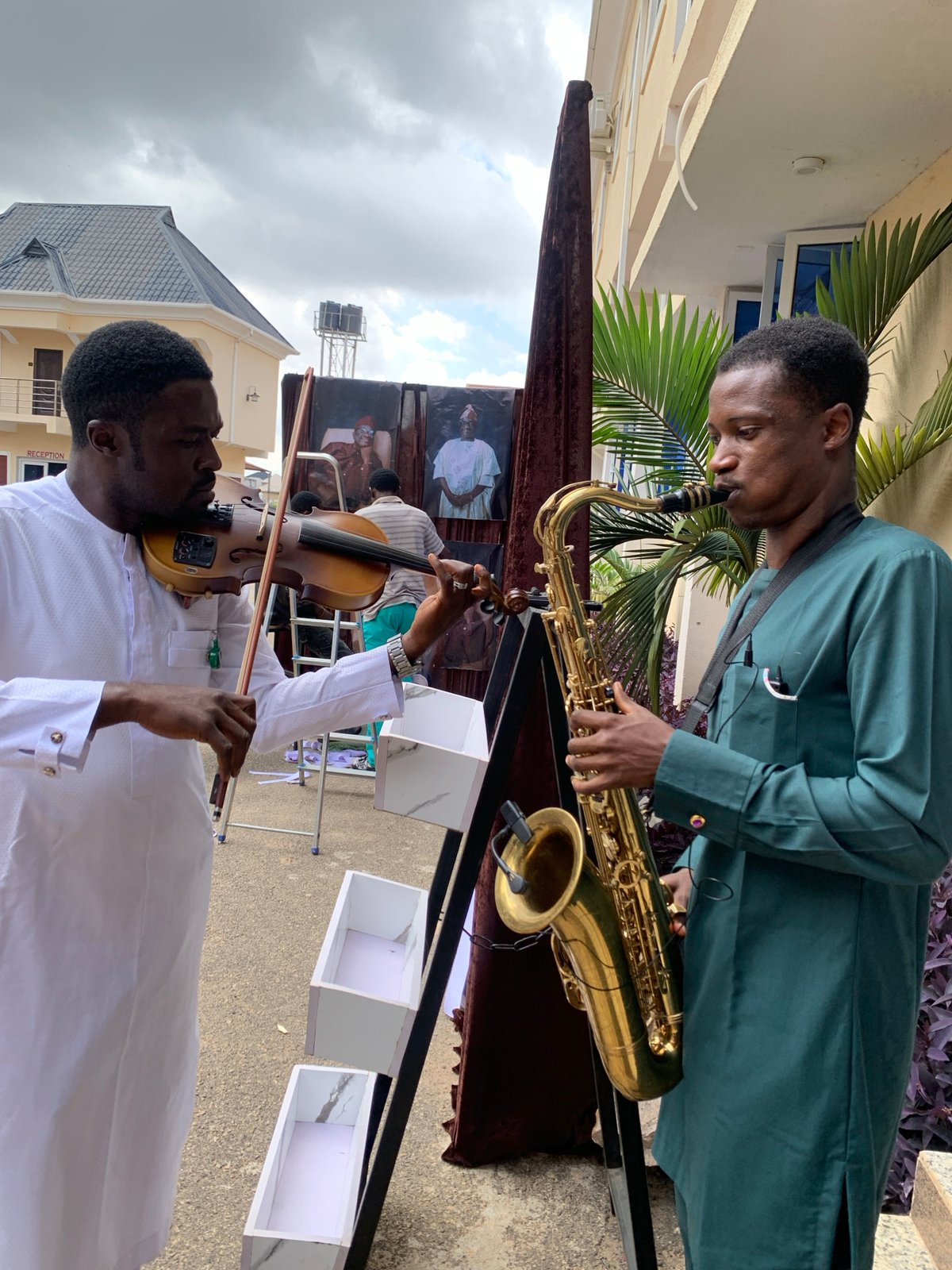 Live music and a decorated hall mark a celebration in Gura Top