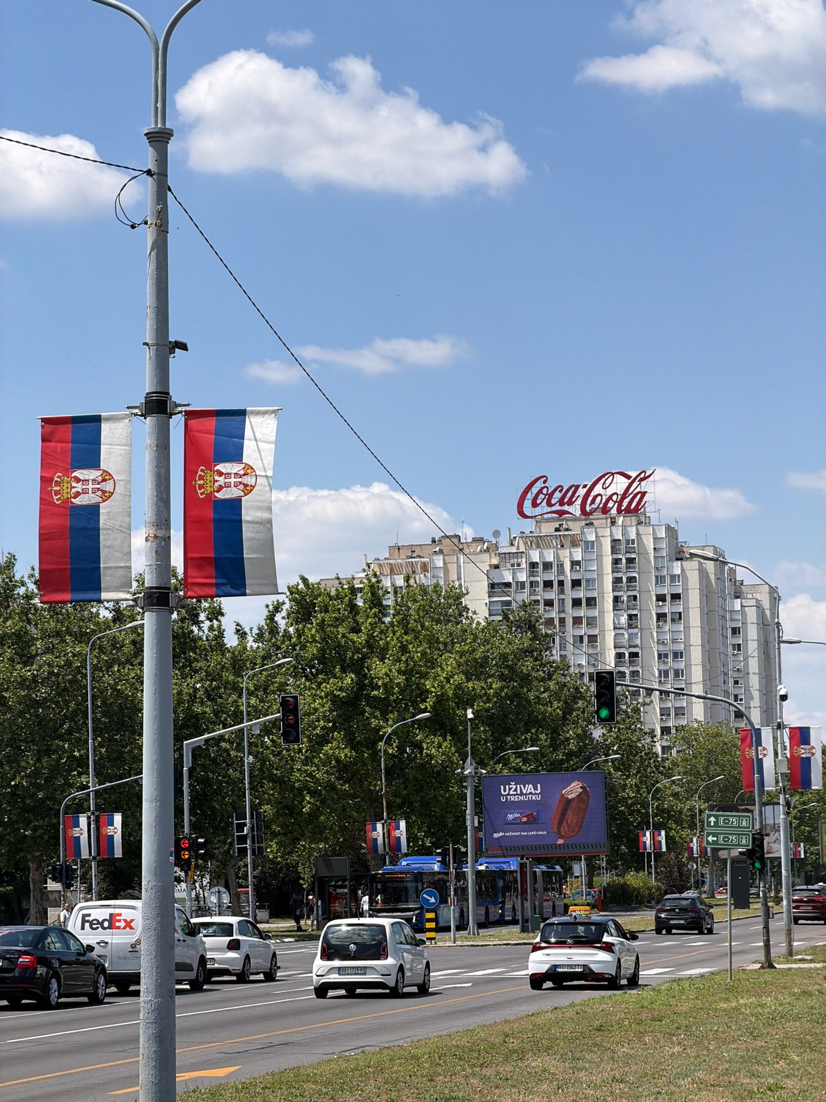 Sunny street life snapshot from Belgrade on a June morning