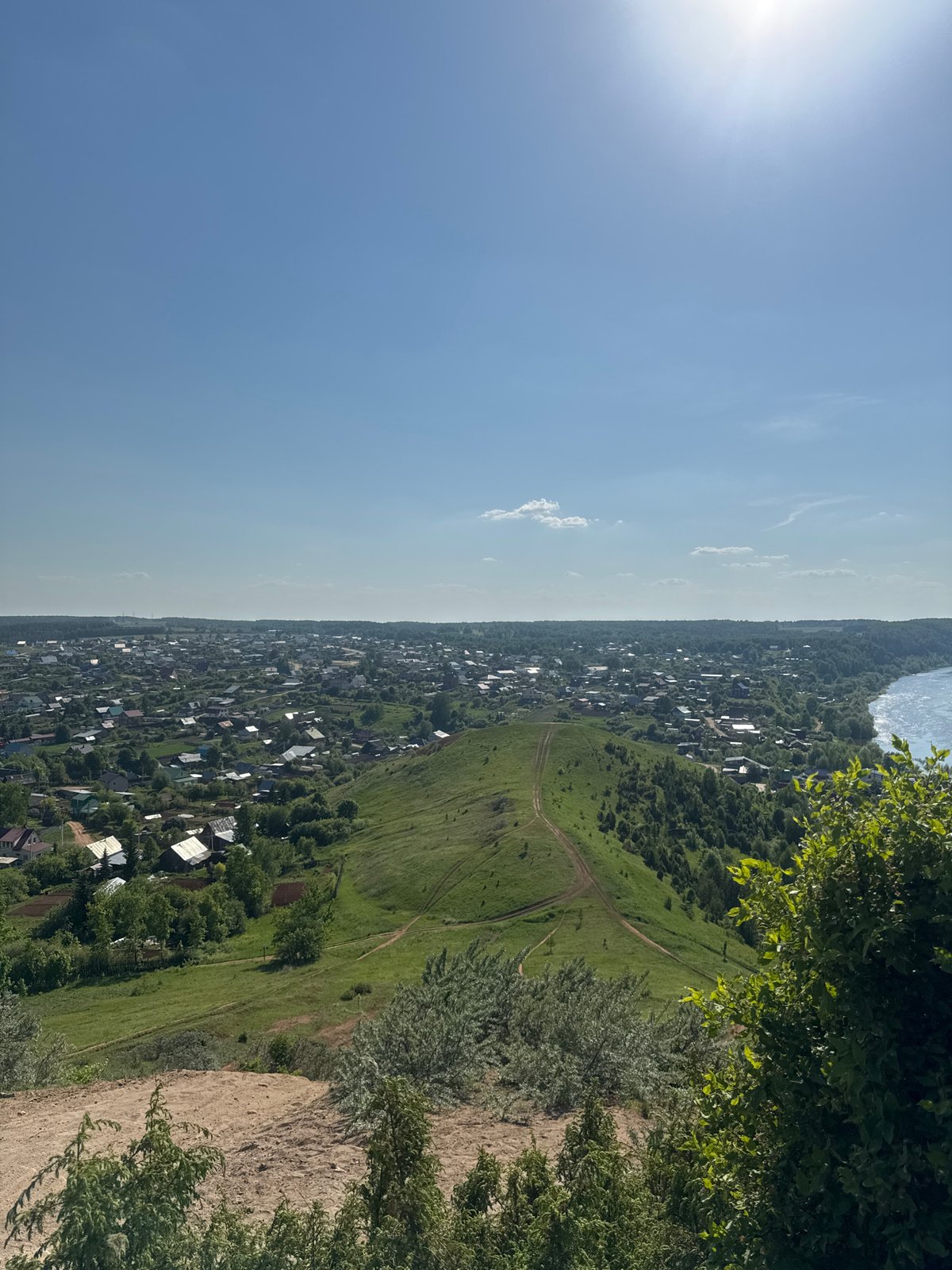 Panoramic city view captured from elevated position in Ольховка, Russia