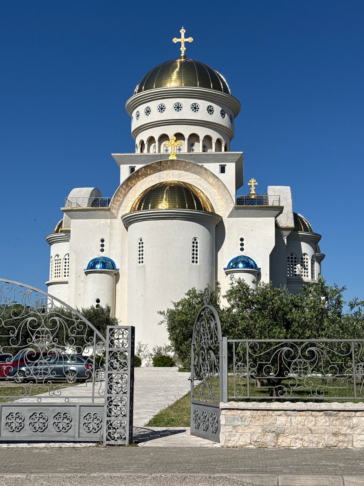 Morning life around St. John Vladimir Cathedral in Bar