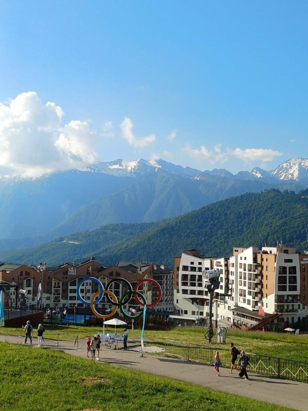 Summer fun at a Caucasus mountain resort in Estosadok