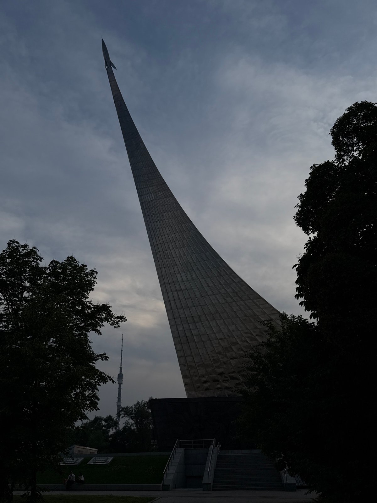 Moscow Space Monuments and Urban Scenes Documented During Evening Walk