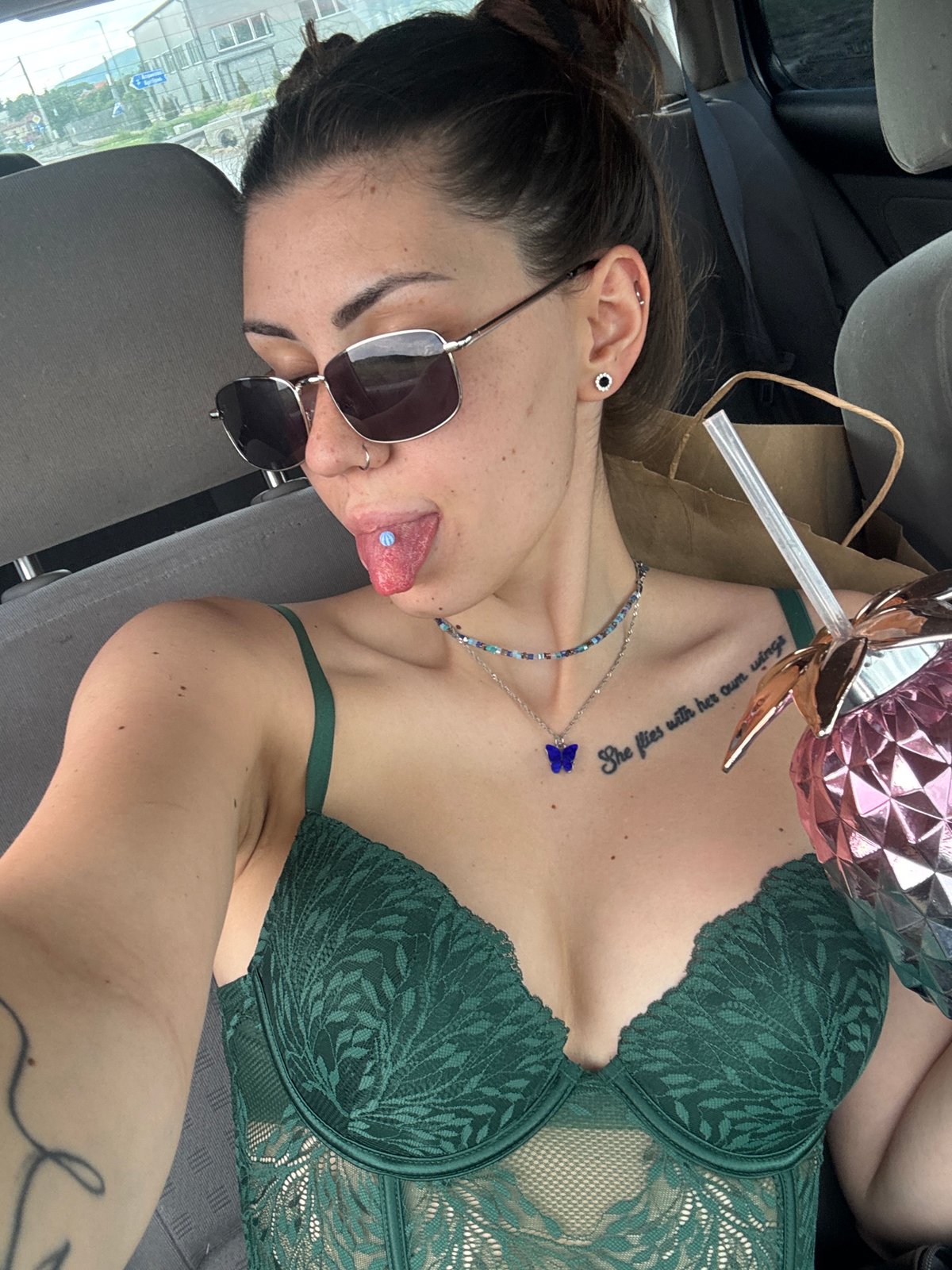 Woman photographed reclining in passenger seat in Bulgaria