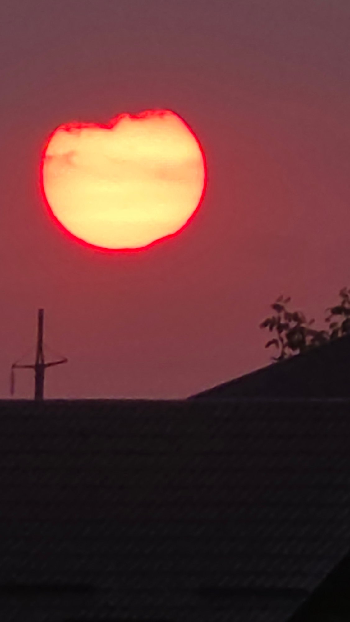Sunset jog near residential houses in Argun, Russia