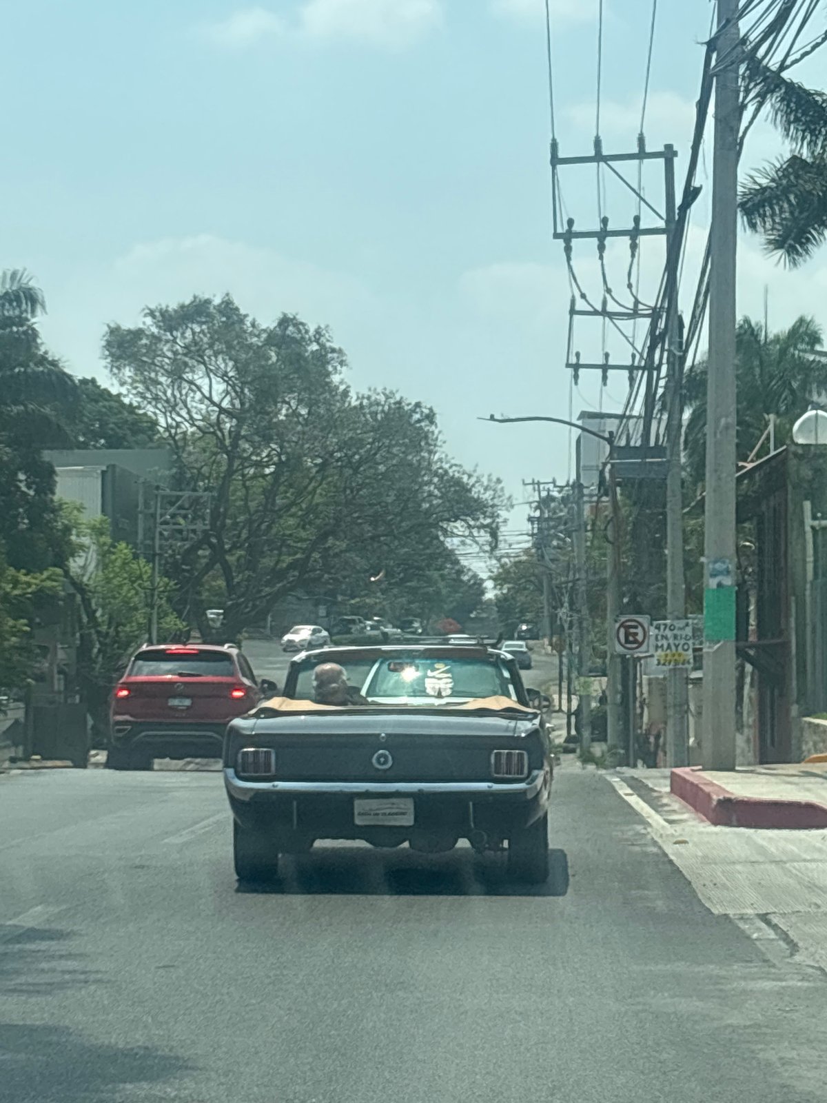 Traffic observed from vehicle in Cuernavaca, Mexico