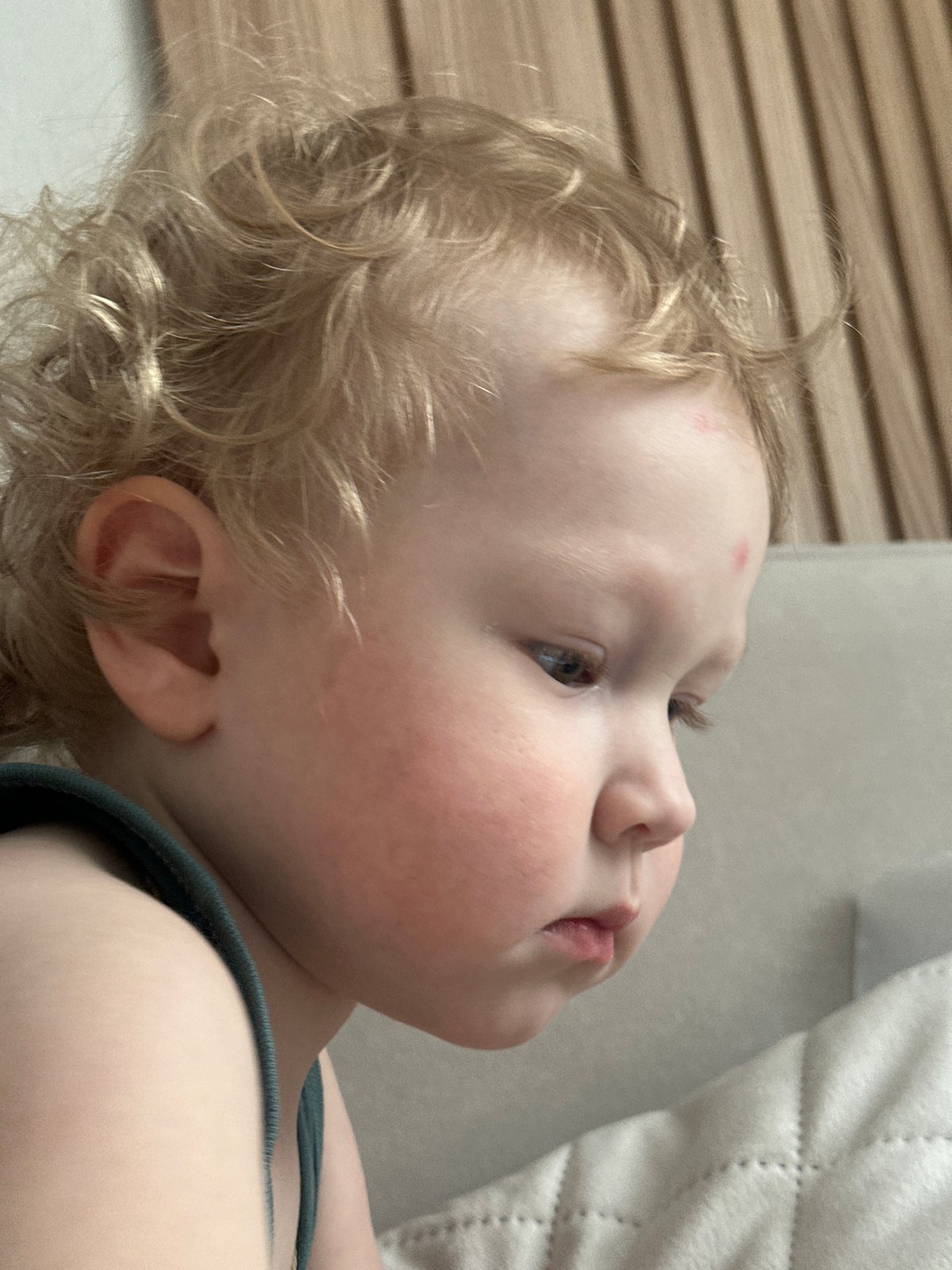 Child explores closet contents in Votkinsk home