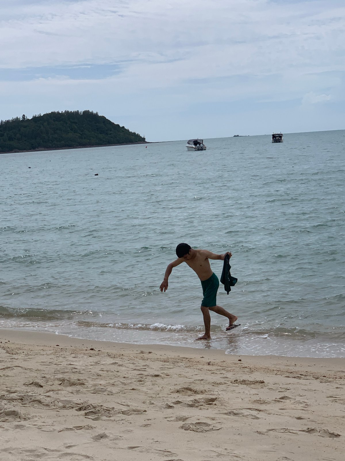 Quiet overcast morning on a Ko Samui beach