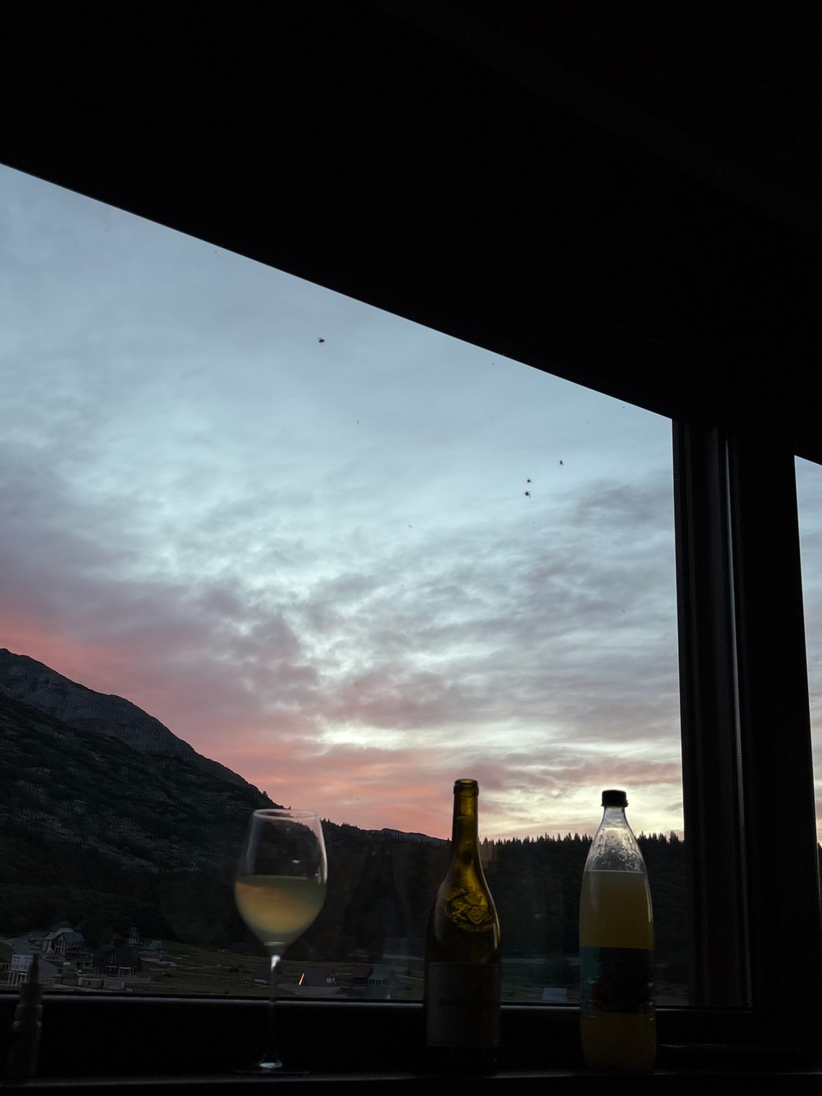 Sunset over mountains in Virak, Montenegro