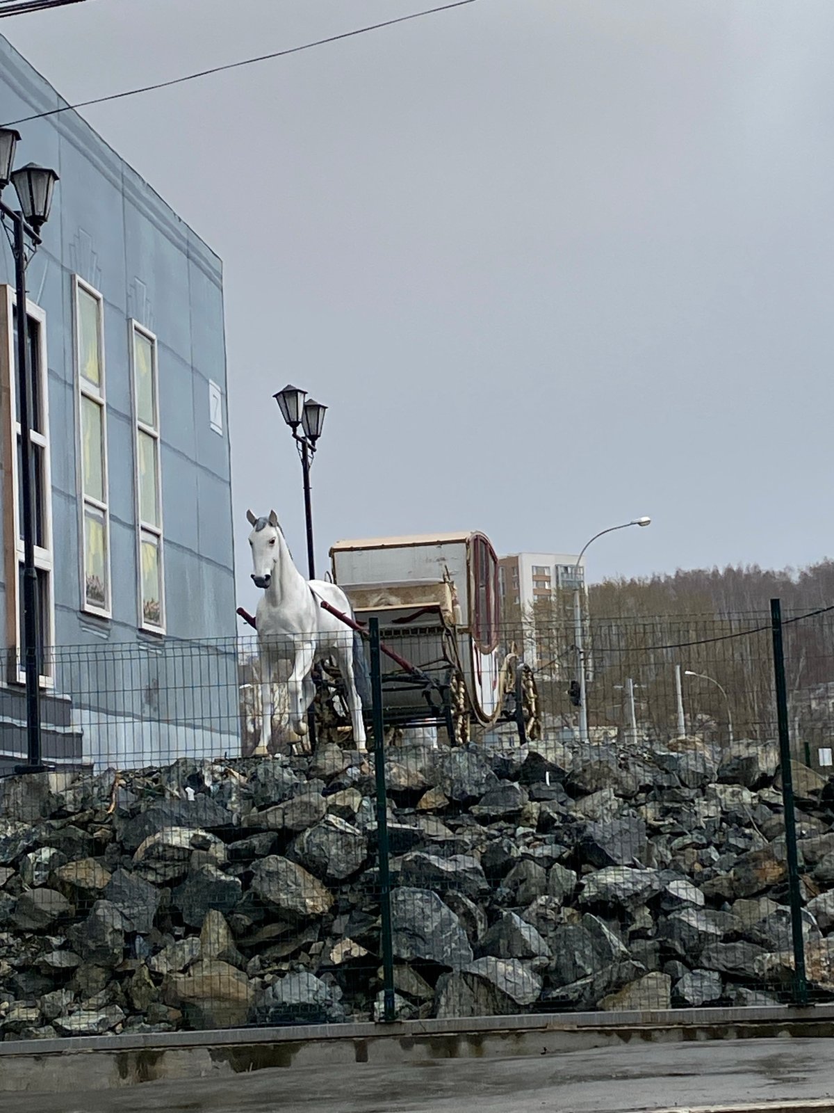 Overcast urban landscape documented in Yekaterinburg, Russia