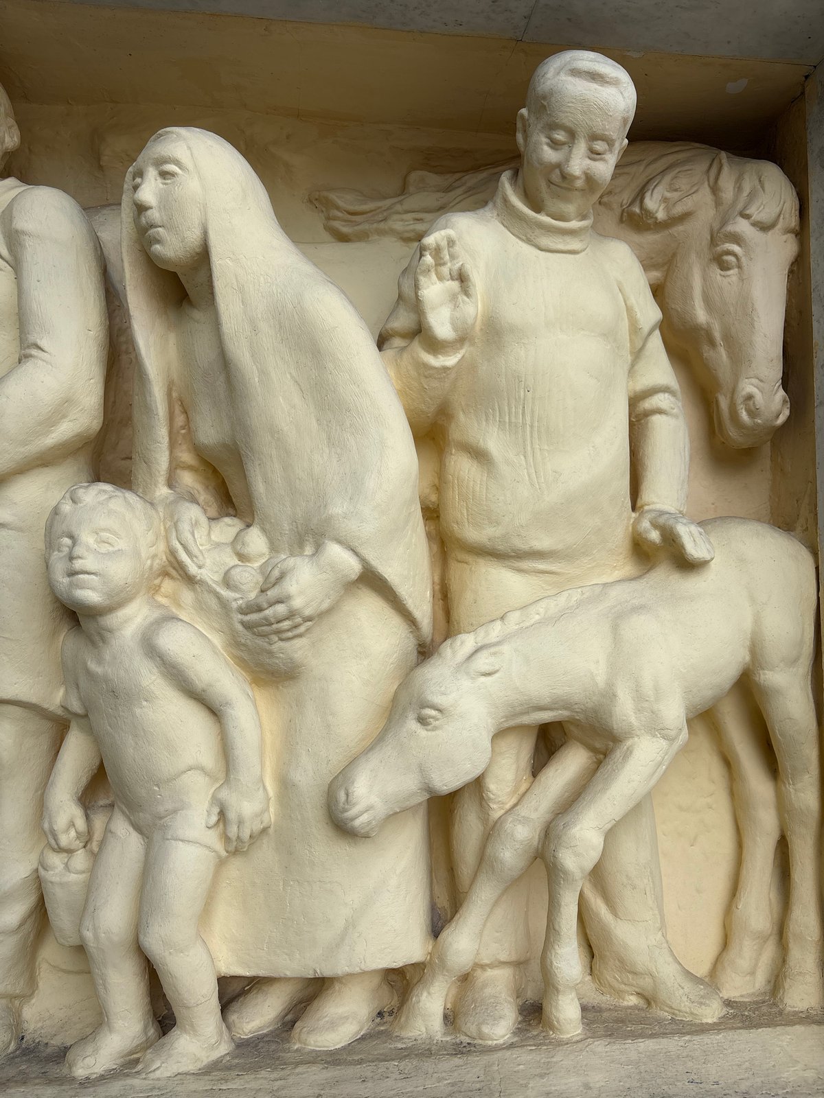 Theater facade sculpture documented in Rostov-on-Don