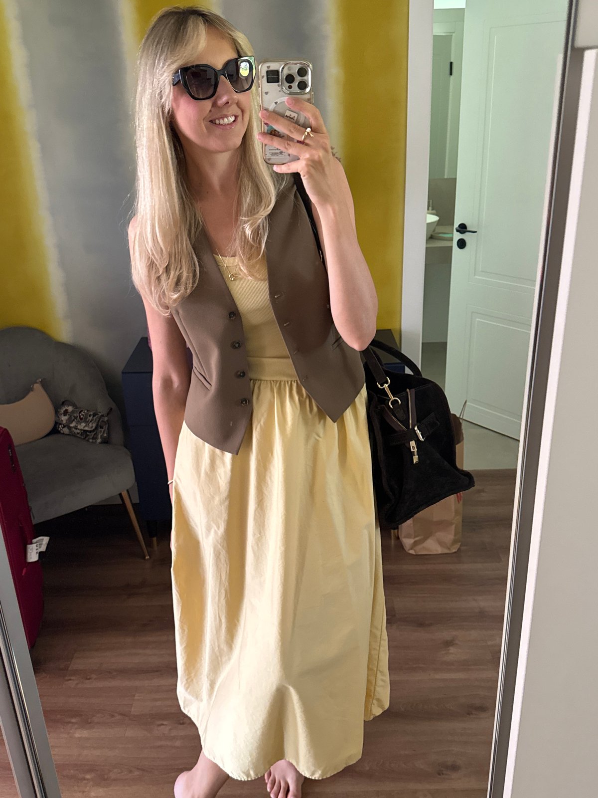 Mirror selfie in summer layers, Carnikava, Latvia.