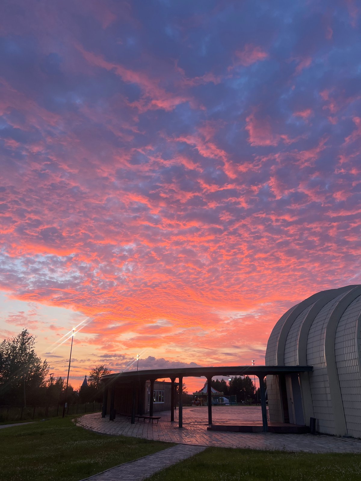 Striking sunset over a Gubakha park, captured from multiple angles